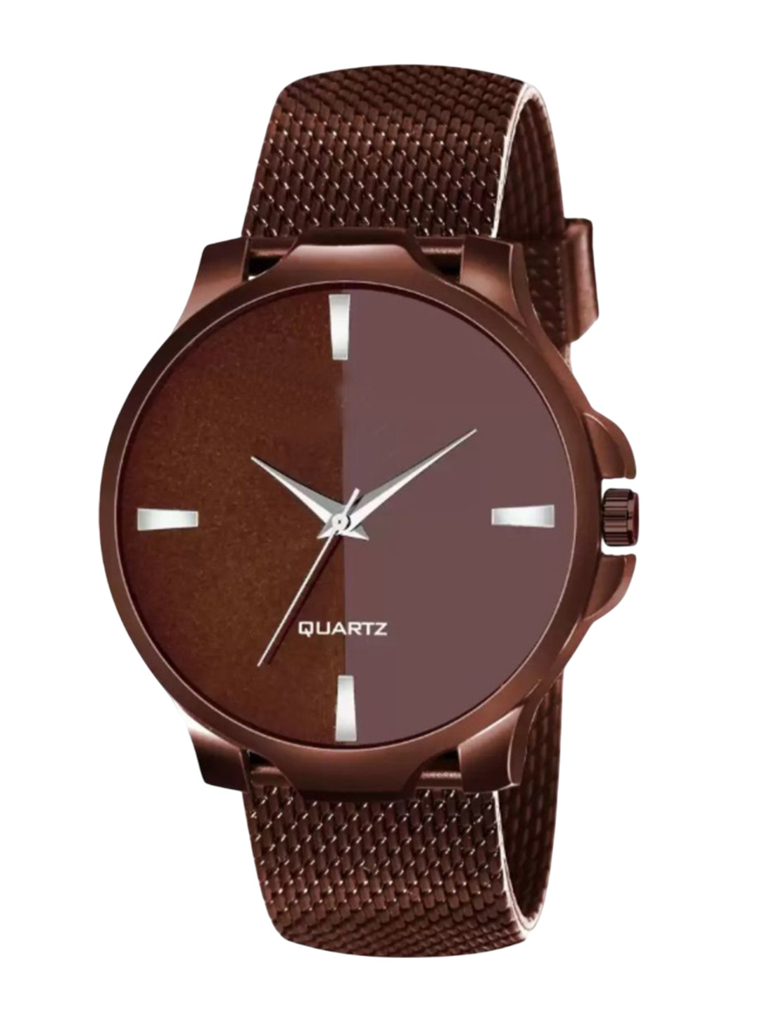 Miss Perfect Men Round Dial & Bracelet Style Straps Analogue Watch QW313