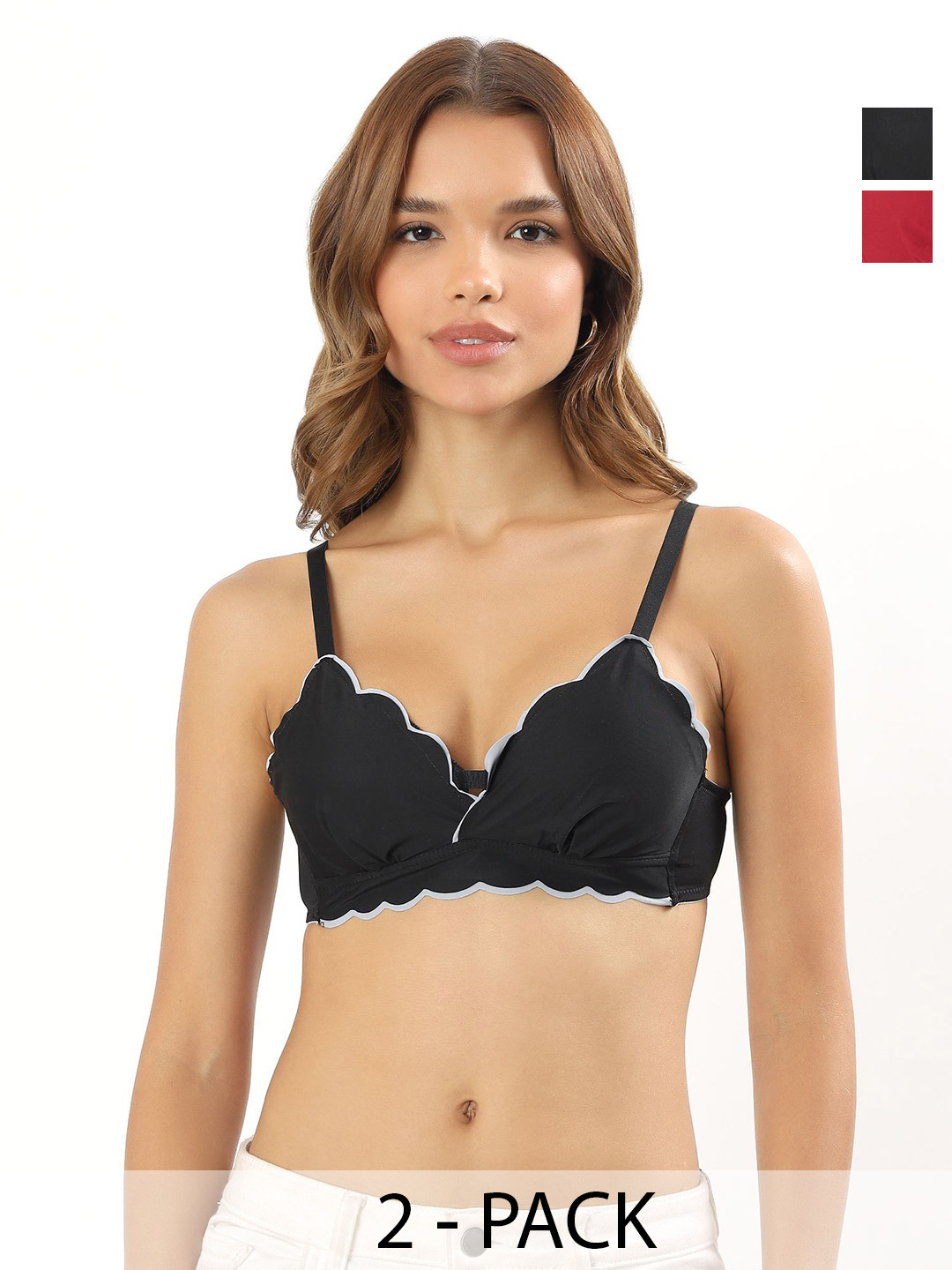 PARKHA neutrals collection Pack of 2 Women's Medium Coverage Heavily Padded Bra