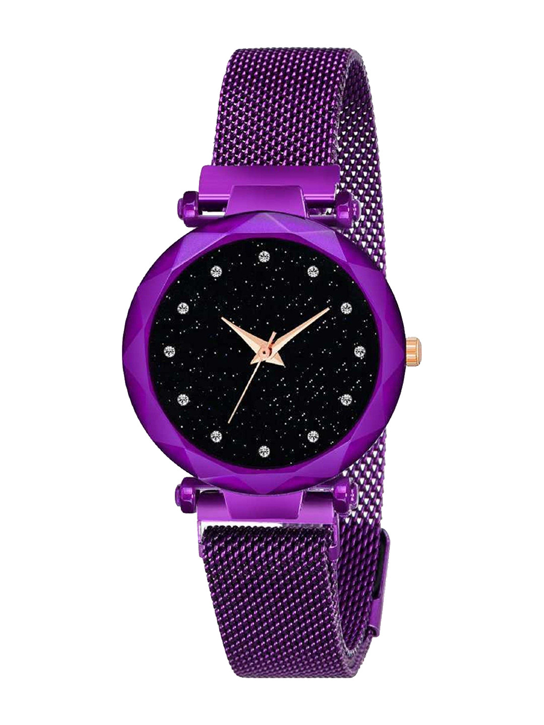 Miss Perfect Women Embellished Round Dial & Bracelet Style Straps Analogue Watch mm307