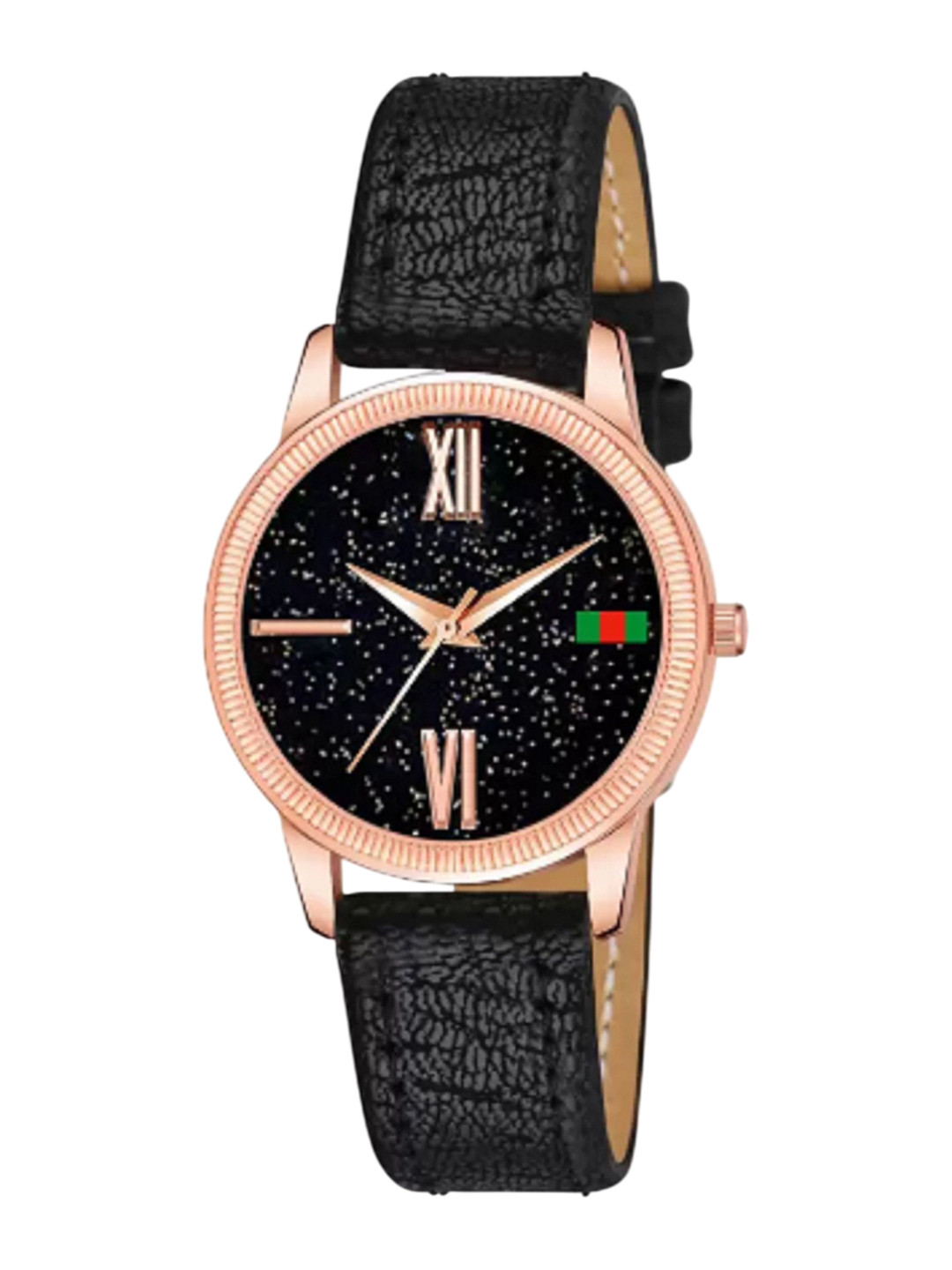 Miss Perfect Women Embellished Dial & Leather Textured Straps Analogue Watch PL442