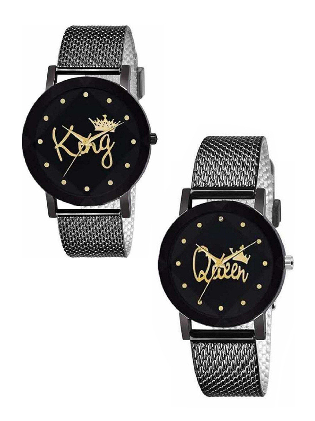 Miss Perfect Men Pack Of 2 Printed Dial & Textured Straps Analogue Watch QW223
