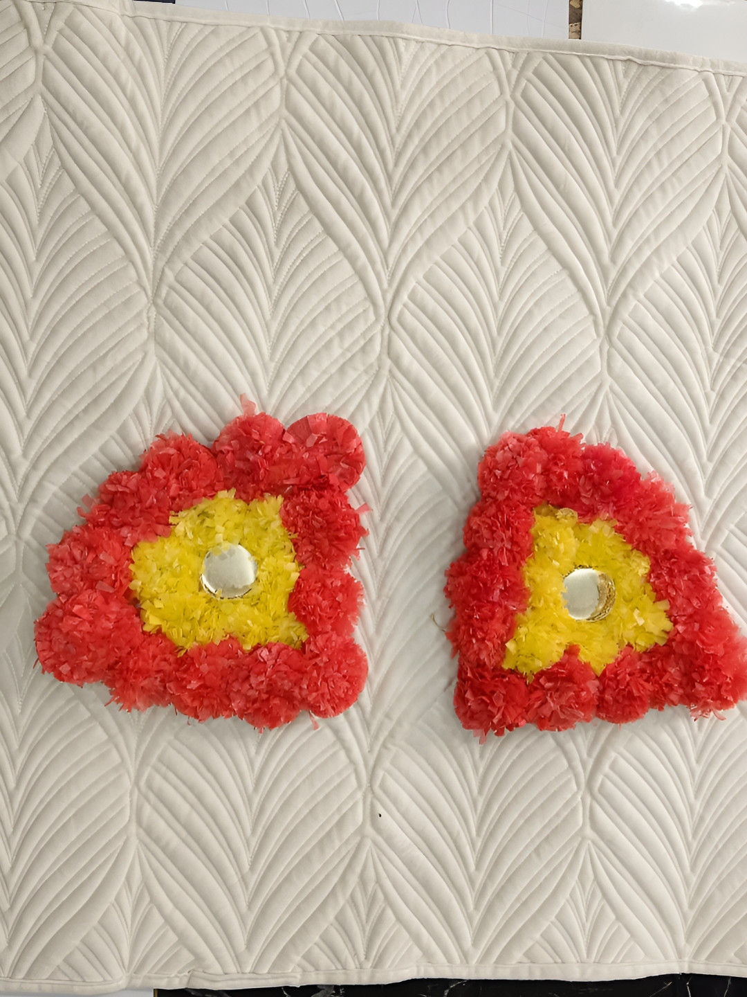 Sellplus Yellow & Orange 2 Pieces Color Marigold T-Light Candle Holders