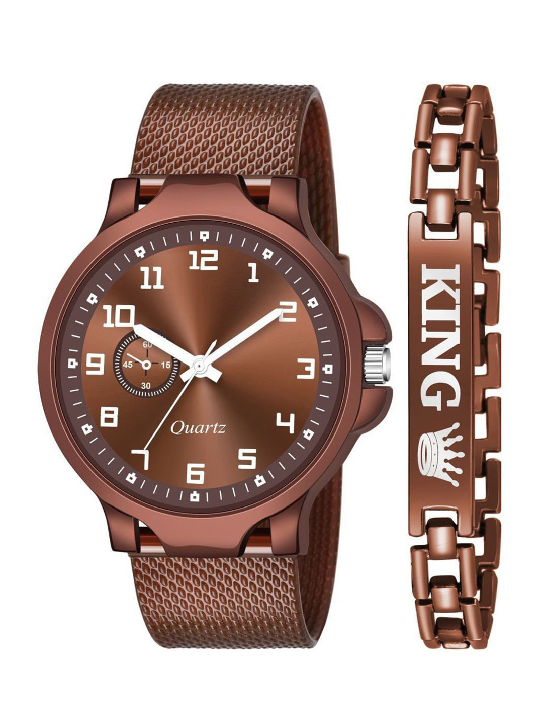 Miss Perfect Men Watch & Bracelet Gift Set FA452