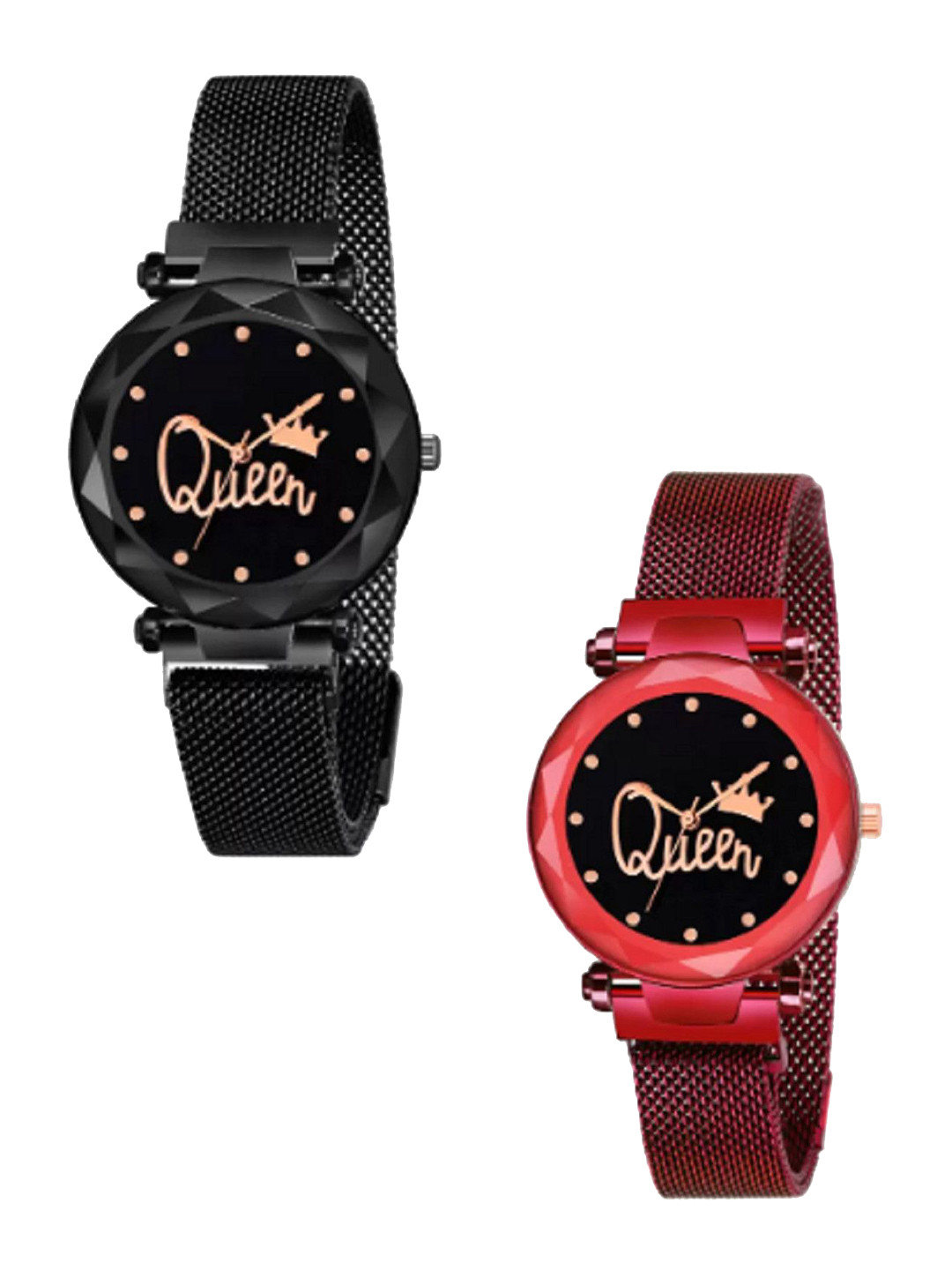 Miss Perfect Women Printed Dial & Textured Straps Analogue Watch DF200