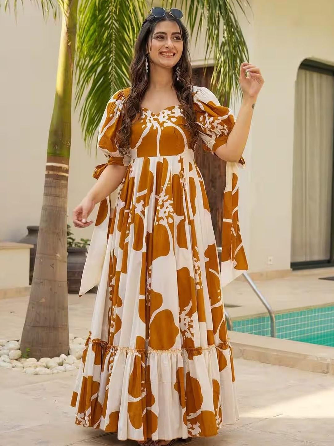 iEthniya Women Floral Printed Maxi Dress