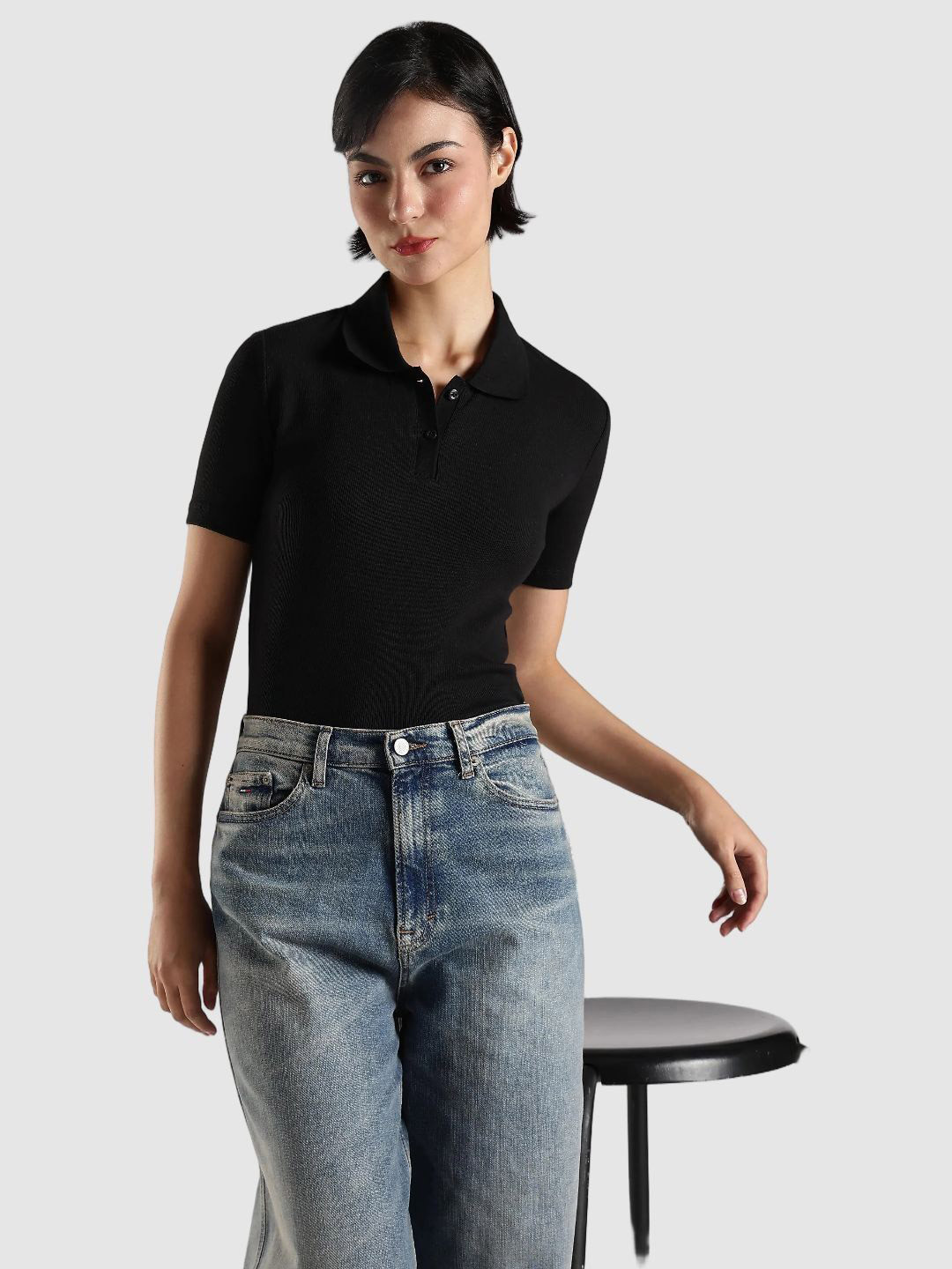 Calvin Klein Jeans Women Polo Collar Top