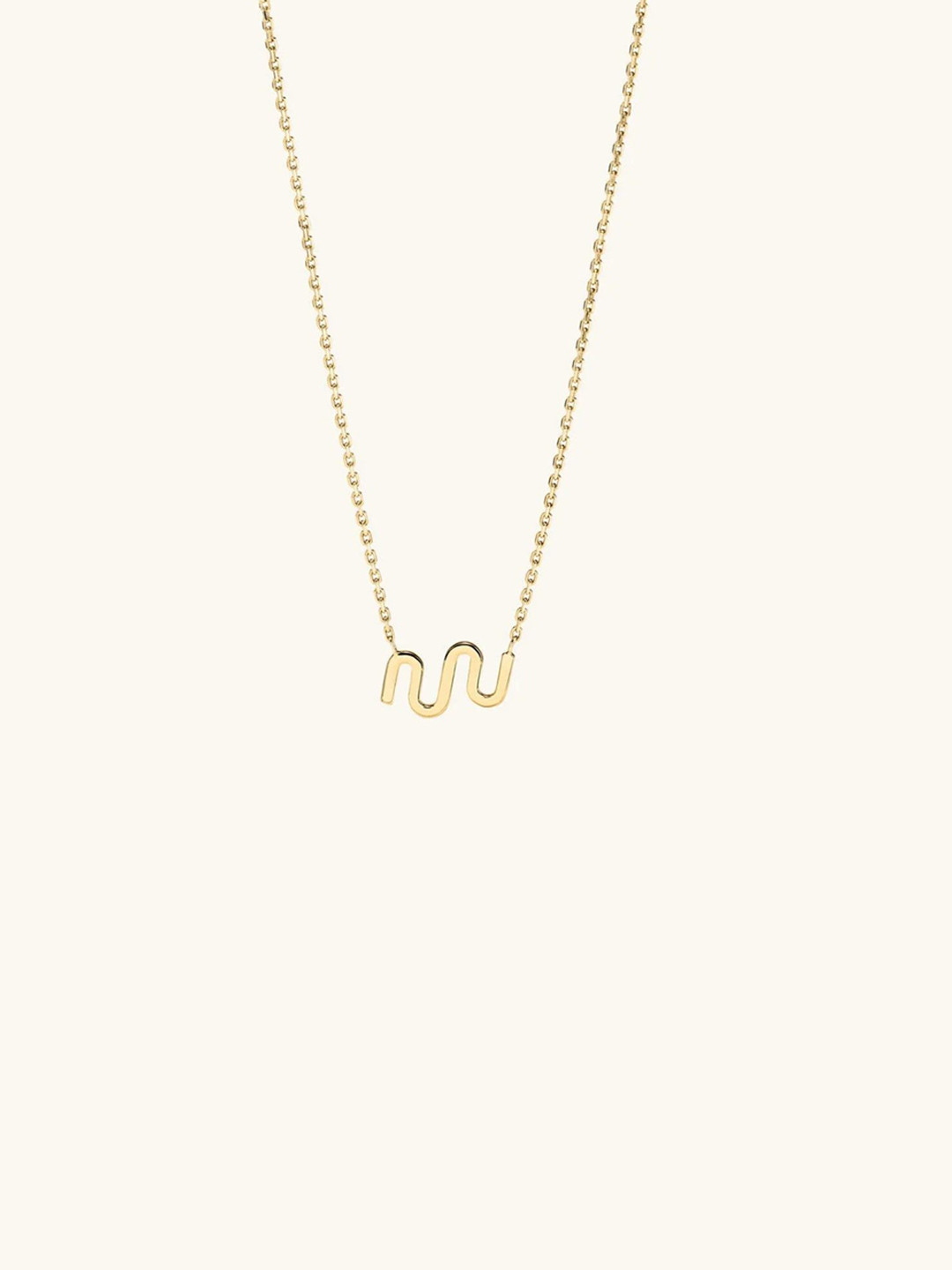 WOOYOU Gold-Plated Aquarius Zodiac Sign Pendant With Chain