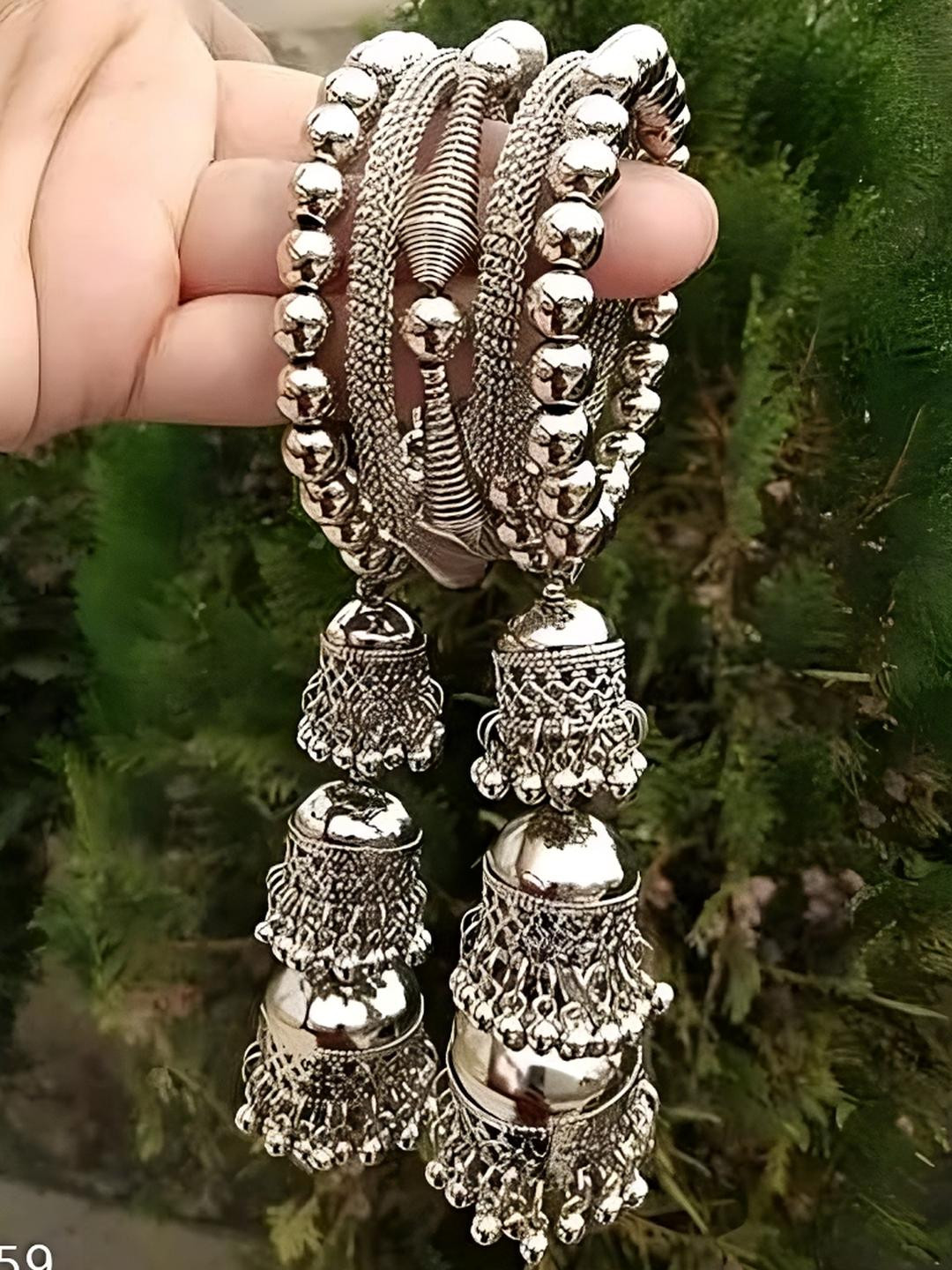 Grace Collections Silver Metal Bracelet