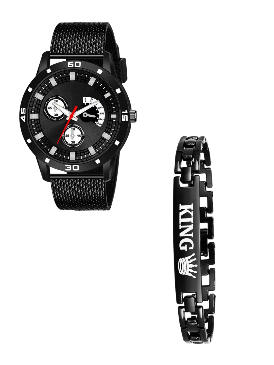 Miss Perfect Men Watch & Bracelet Watch Gift Set FA466