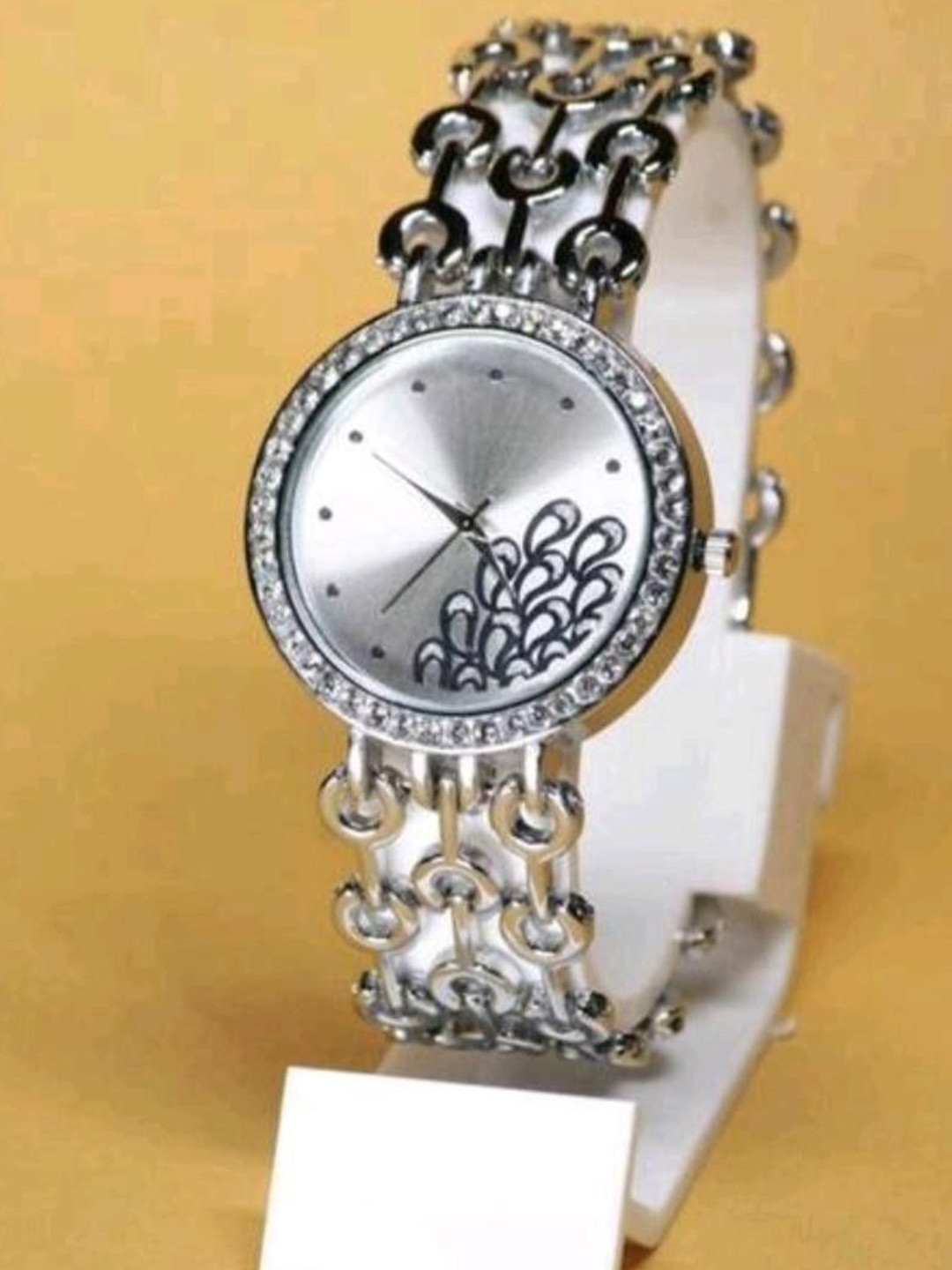 Miss Perfect Women Embellished Dial & Bracelet Style Straps Analogue Watch Aki57