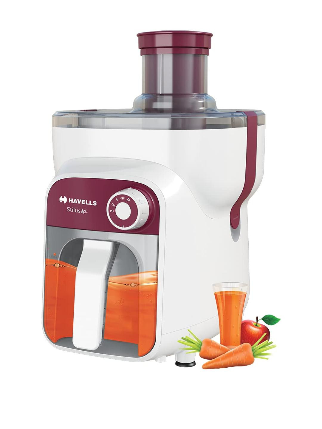 Havells Burgundy Plastic 4 Jar Juicer Mixer Grinder