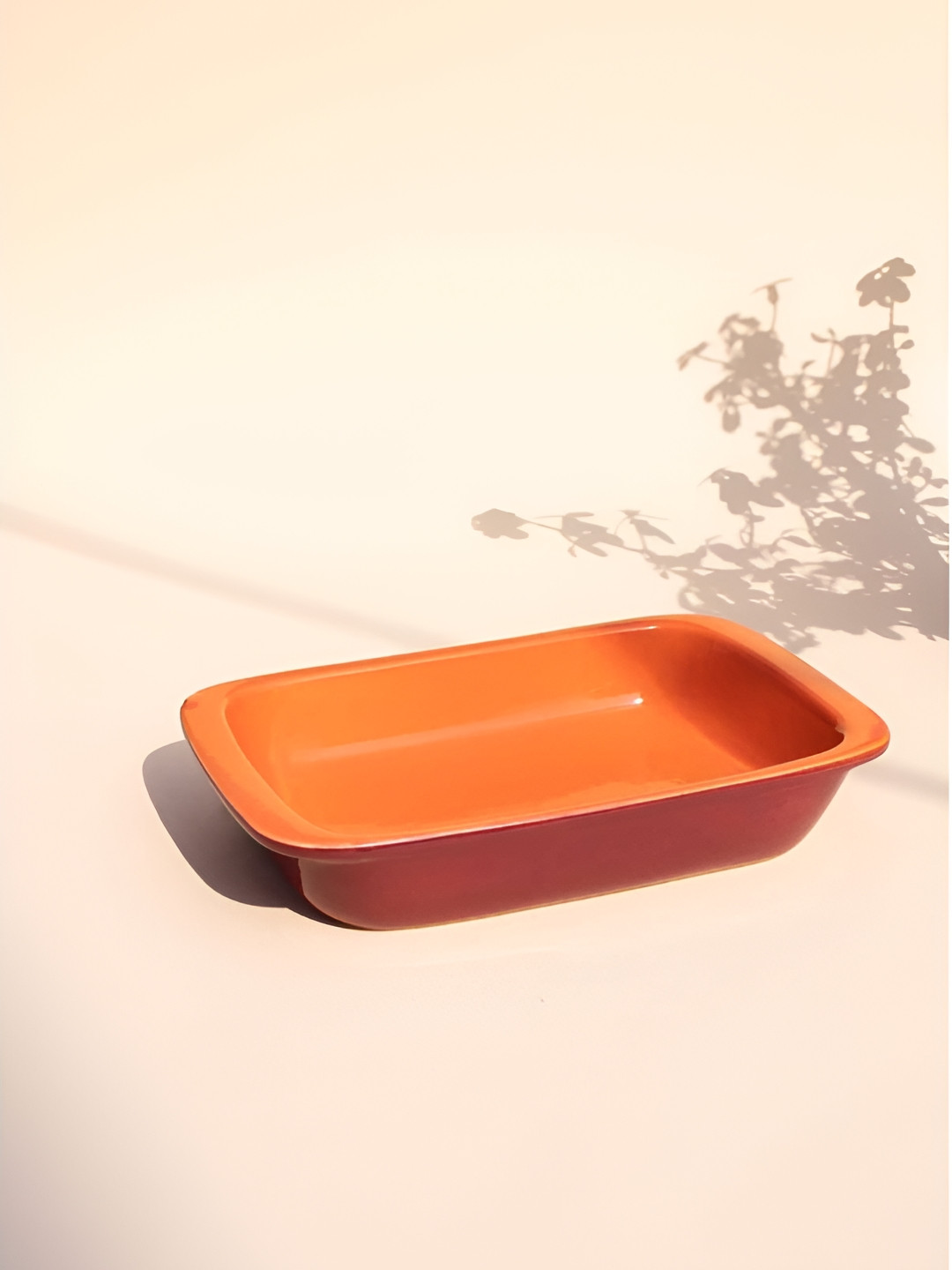 FREEDOM TREE Color Pop Handcrafted Orange Ceramic Baking Dish Bakeware