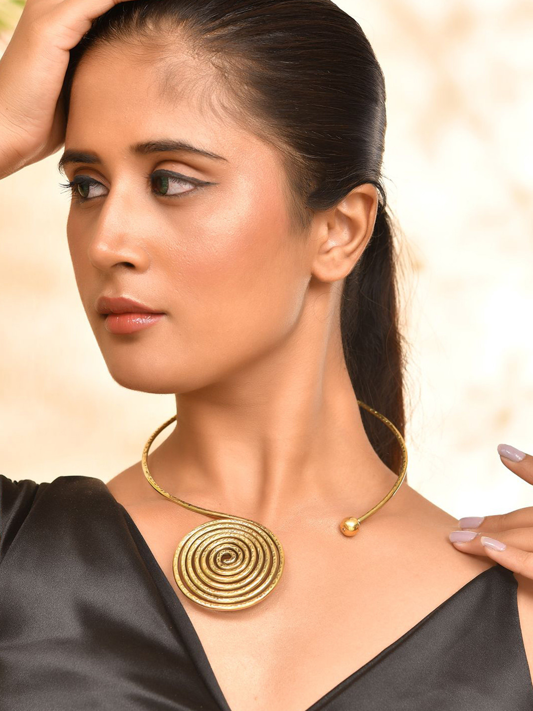 Silvermerc Designs Spiral Gold-Plated Necklace