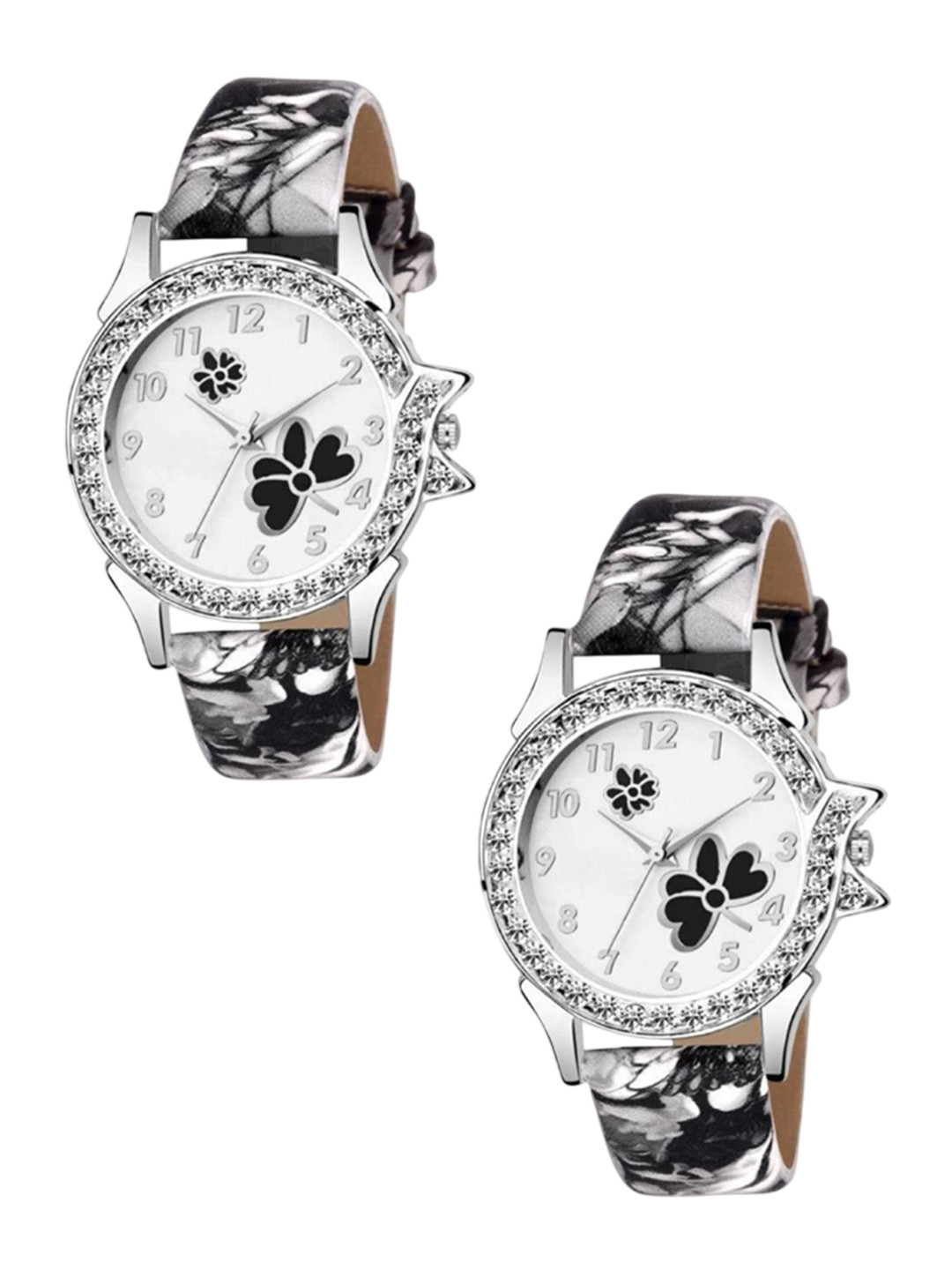 Miss Perfect Unisex Pack of 2 Dial & Straps Analogue Watch COA321