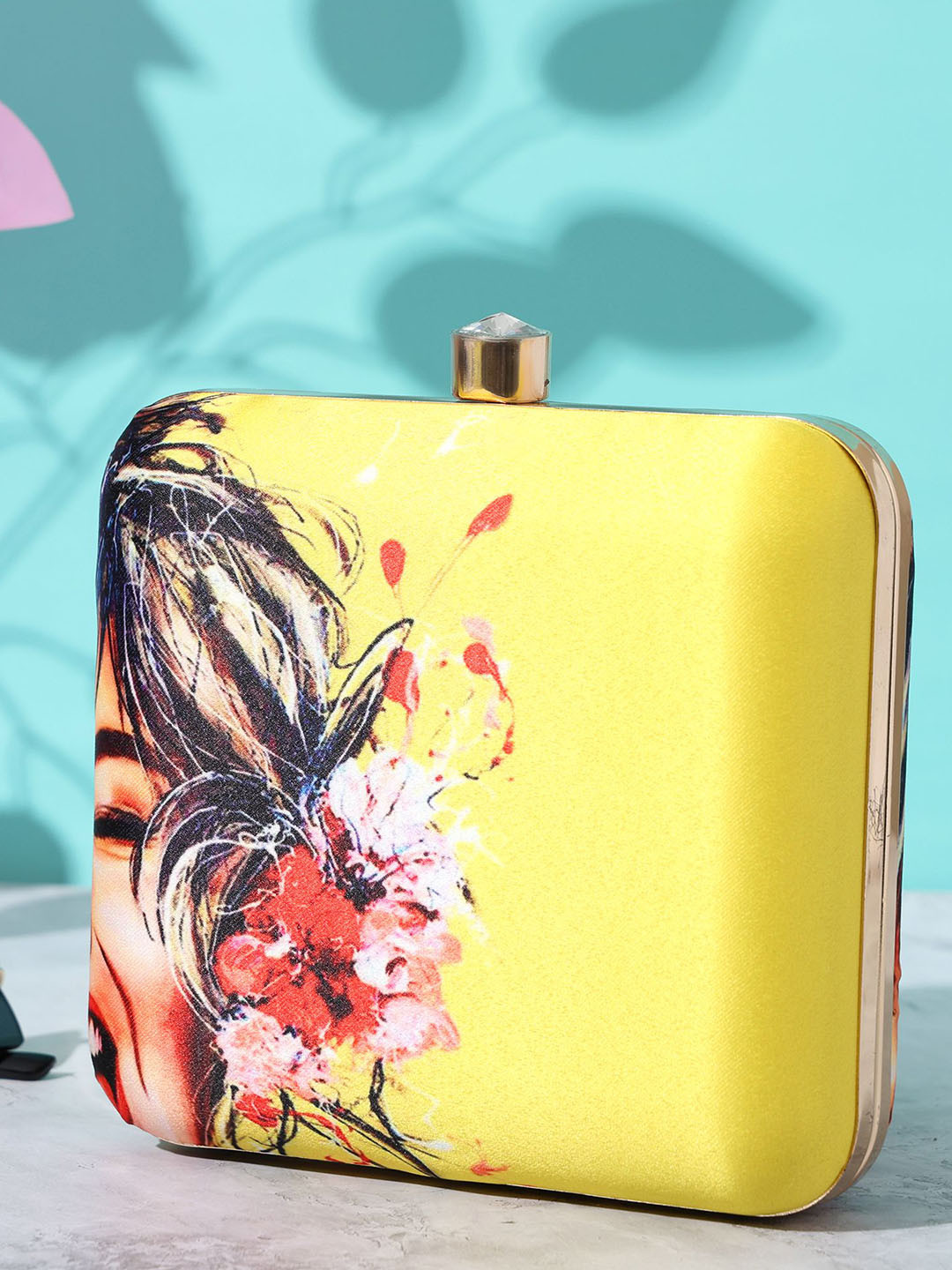 MYBWO Zehar Laughter Printed Box Clutch