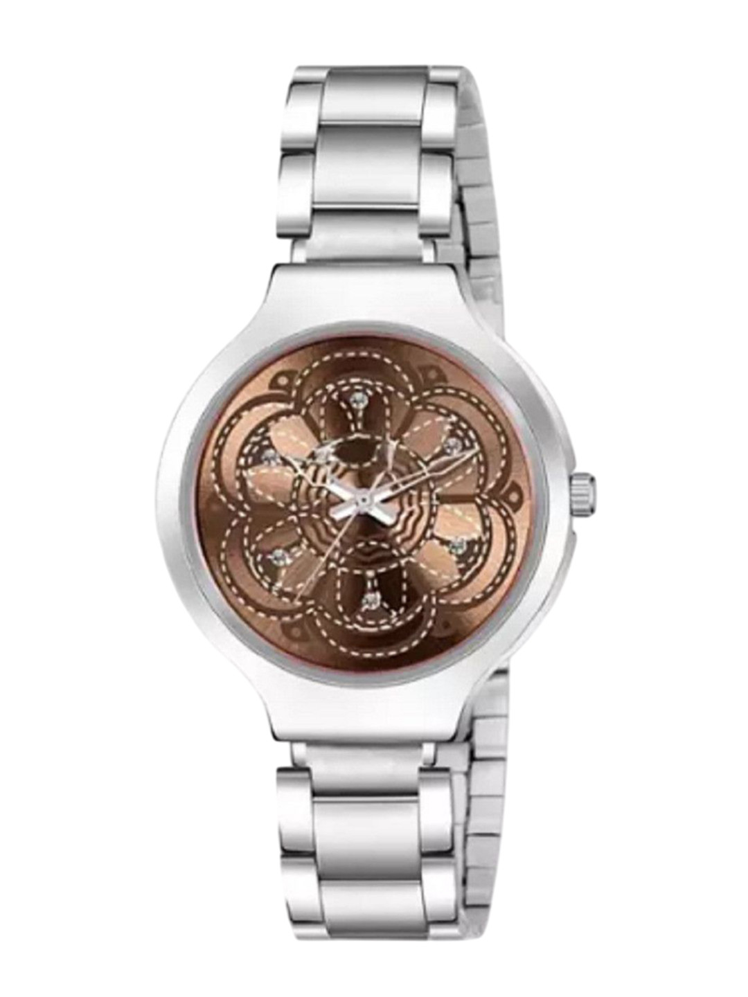 Miss Perfect Women Embellished Dial & Bracelet Style Straps Analogue Watch QR67