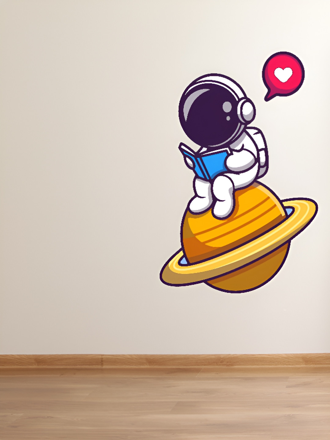 LANSTICK White & Yellow Printed Self Adhesive Matte Finish Wallpaper