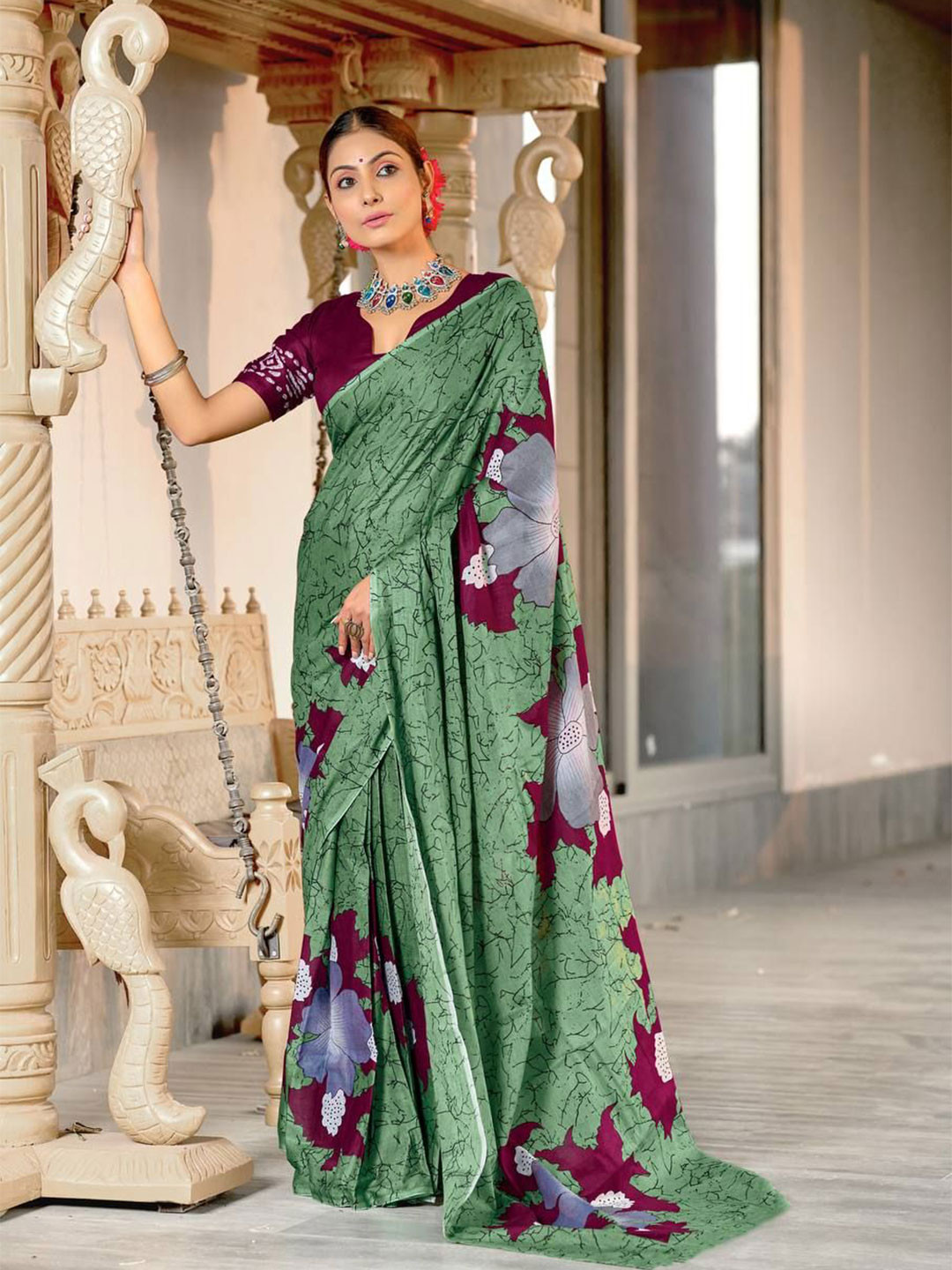 Labheshwari Floral Pure Cotton Saree
