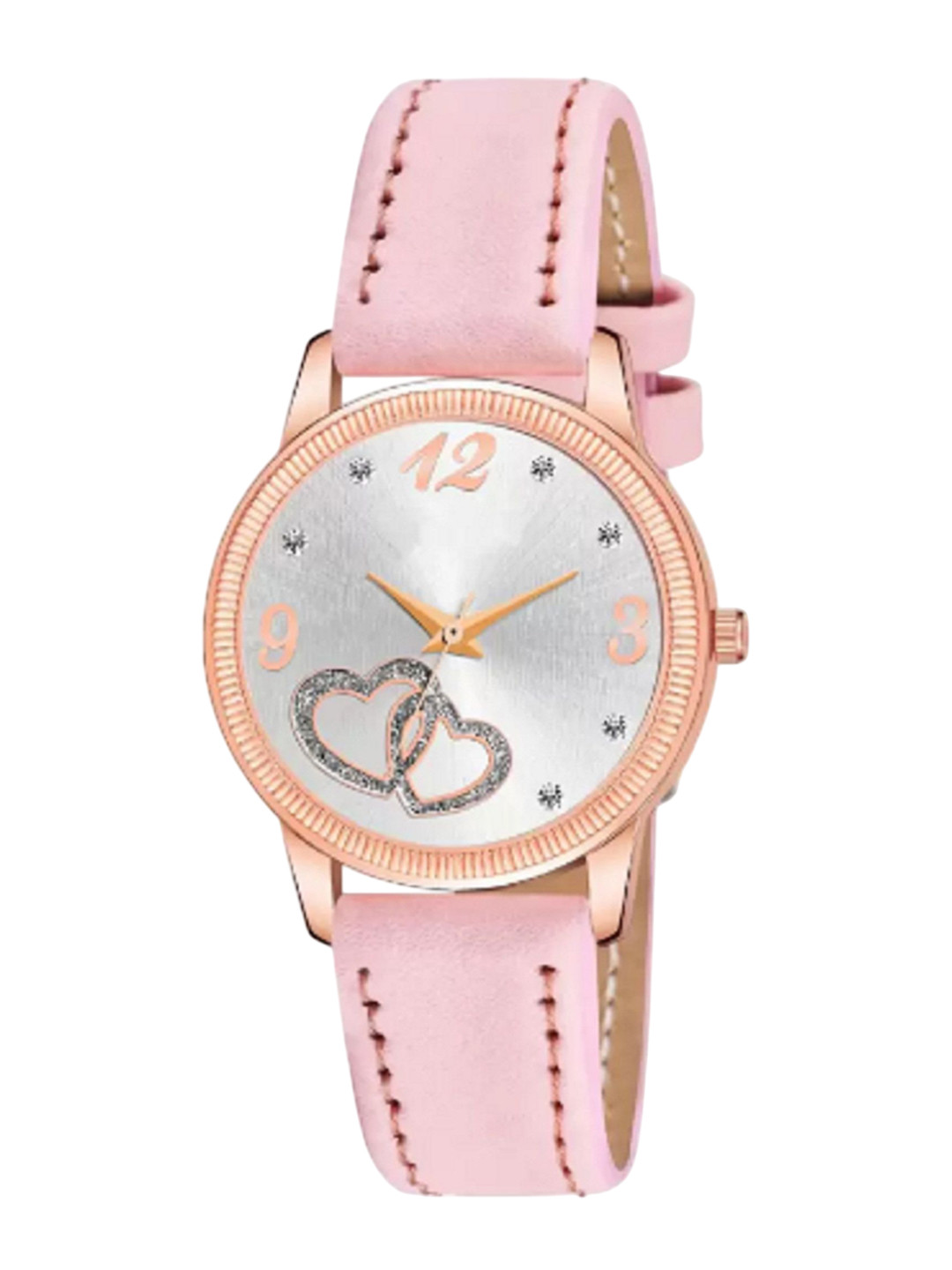 Miss Perfect Women Embellished Dial & Leather Bracelet Style Straps Analogue Watch PL469