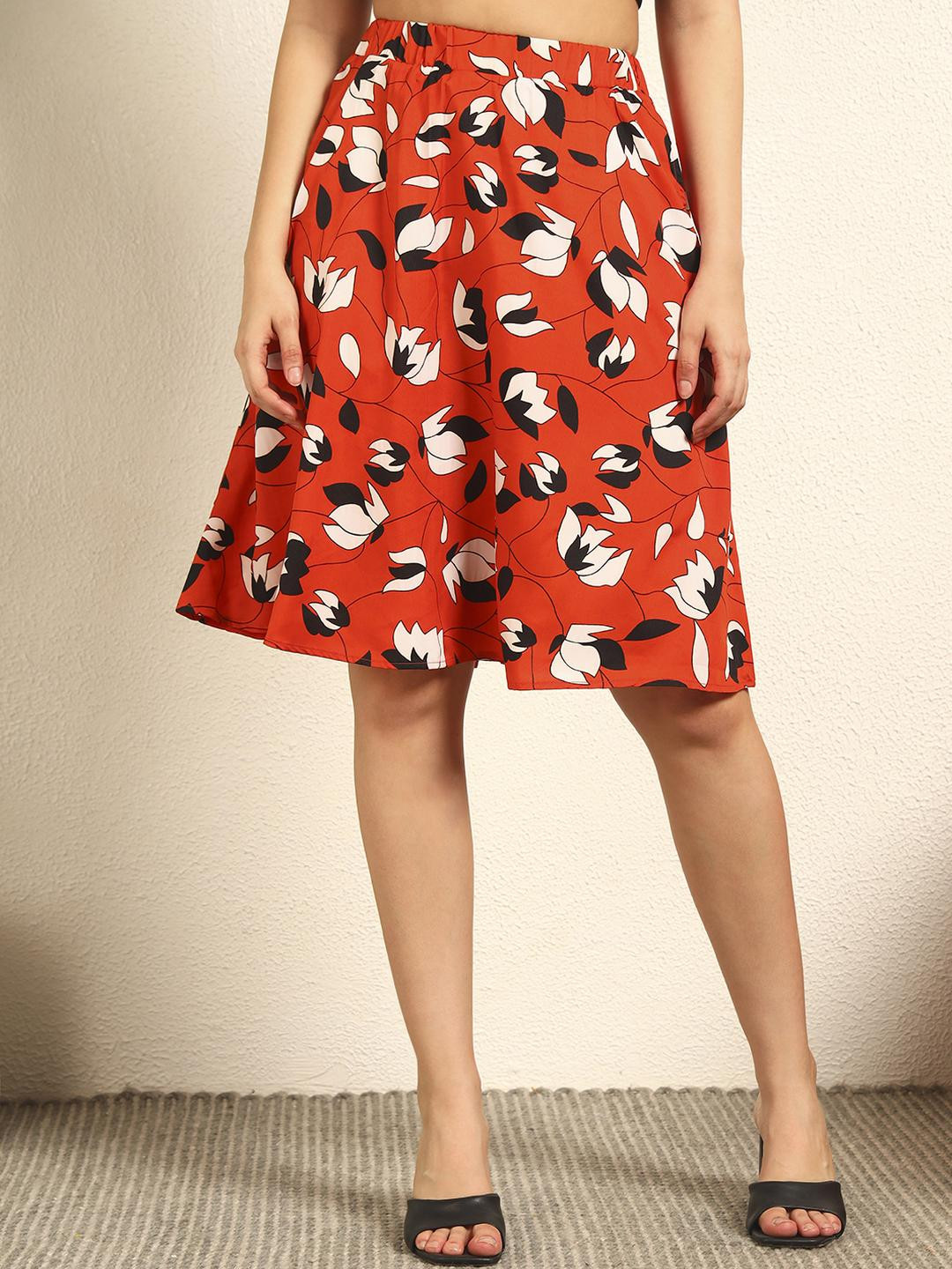 TANDUL Women Printed Flared Multicolor Skirt