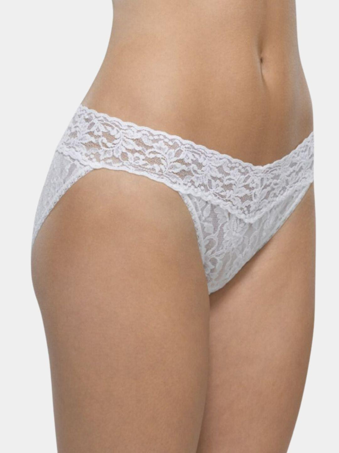 SweetFlirt Enterprises Women Pack Of 2 White & Pink Lace Microfiber Hipster Panties