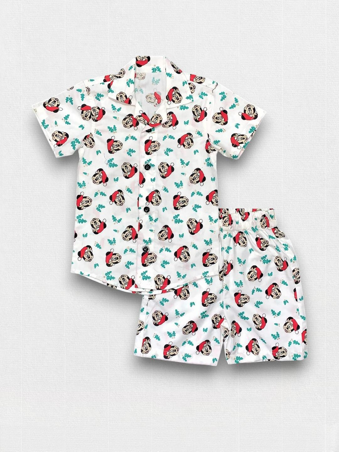 Charan kanya Girls Cotton Printed co-ord set