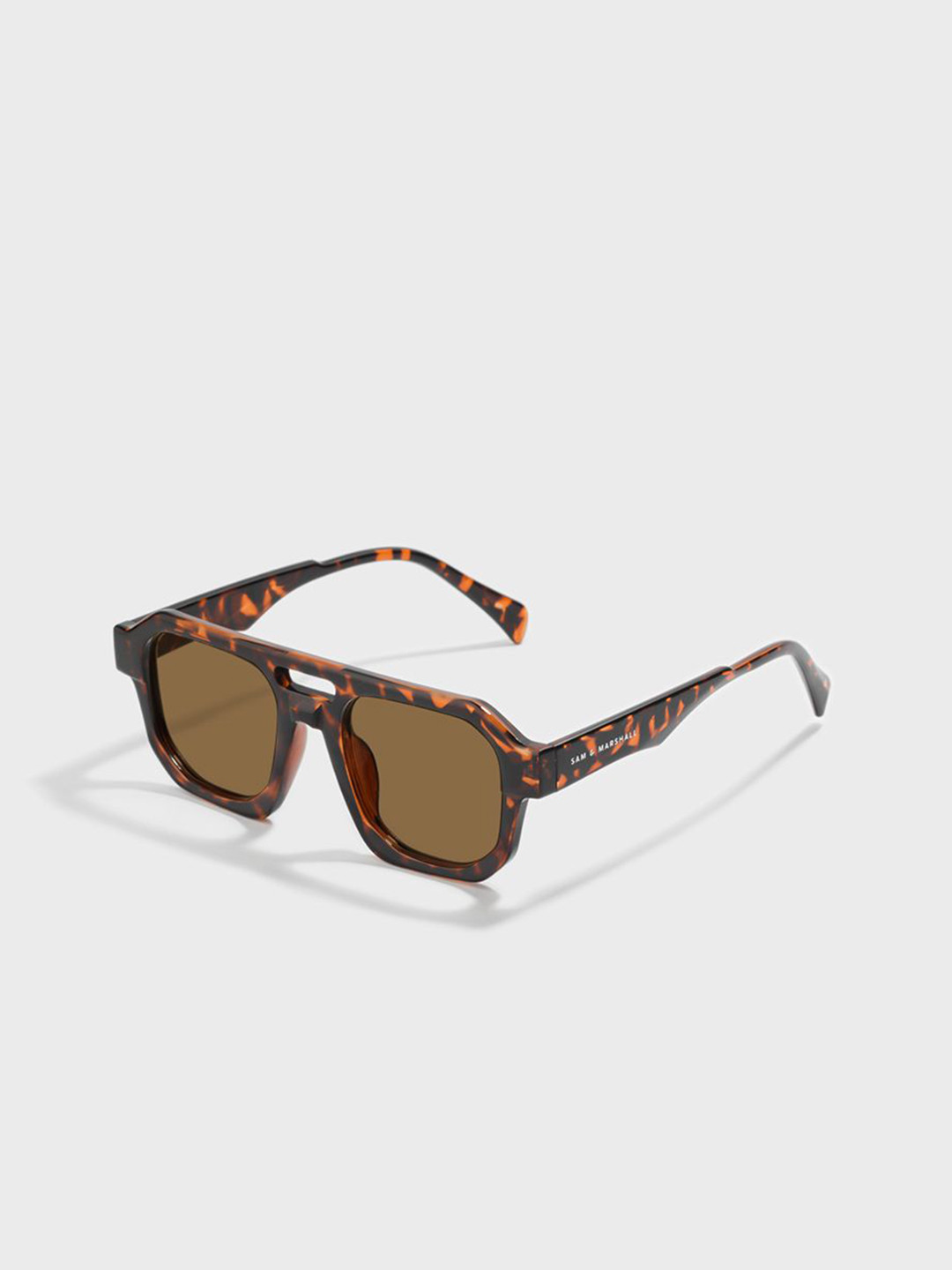 SAM & MARSHALL Lexen Unisex Square Sunglasses with UV Protected Lens LEXEN_TEXTURED_20061