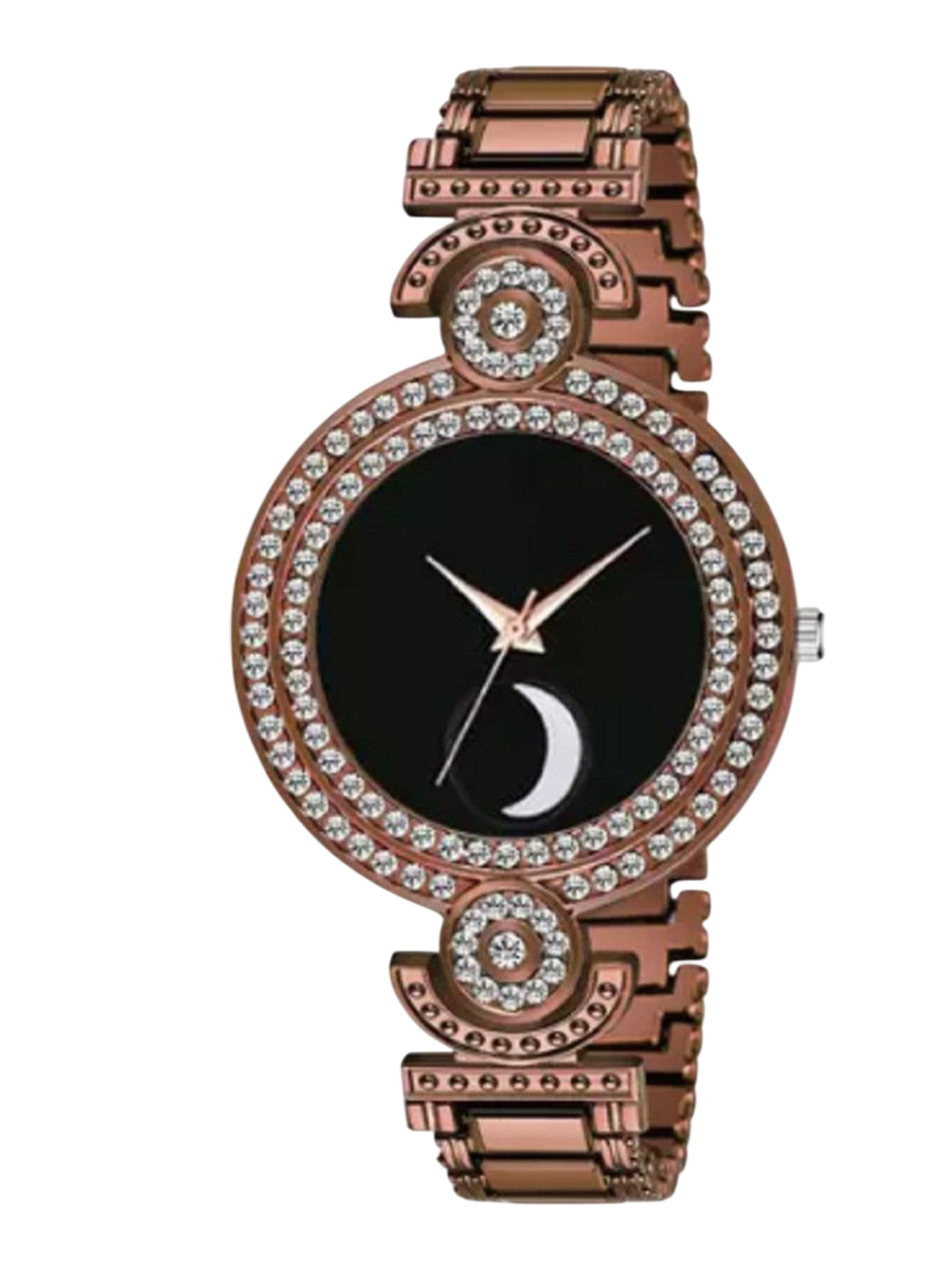 Miss Perfect Women Embellished Dial & Bracelet Style Straps Analogue Watch QR36