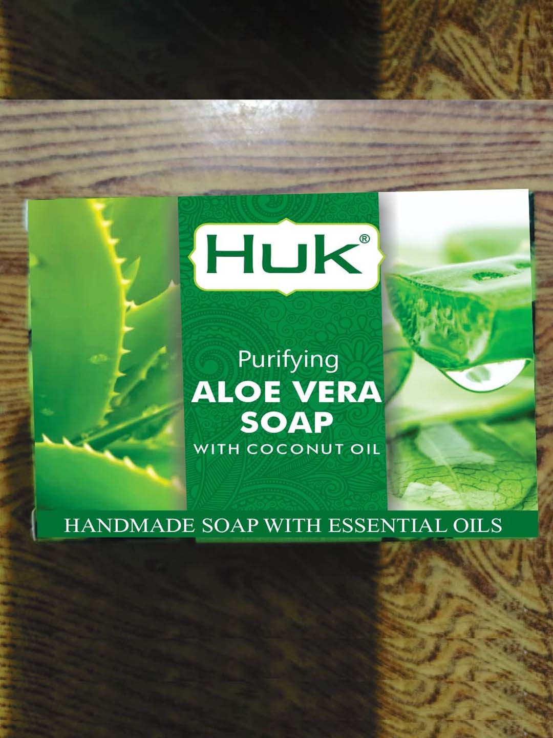Huk Set Of 5 Aloe Vera Soap With Coconut Oil- 100 g Each
