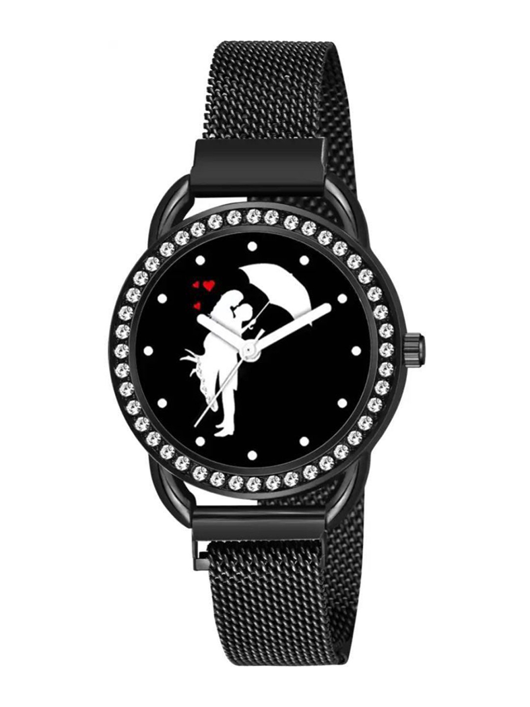 Miss Perfect Women Embellished Dial & Bracelet Style Straps Analogue Watch YP254