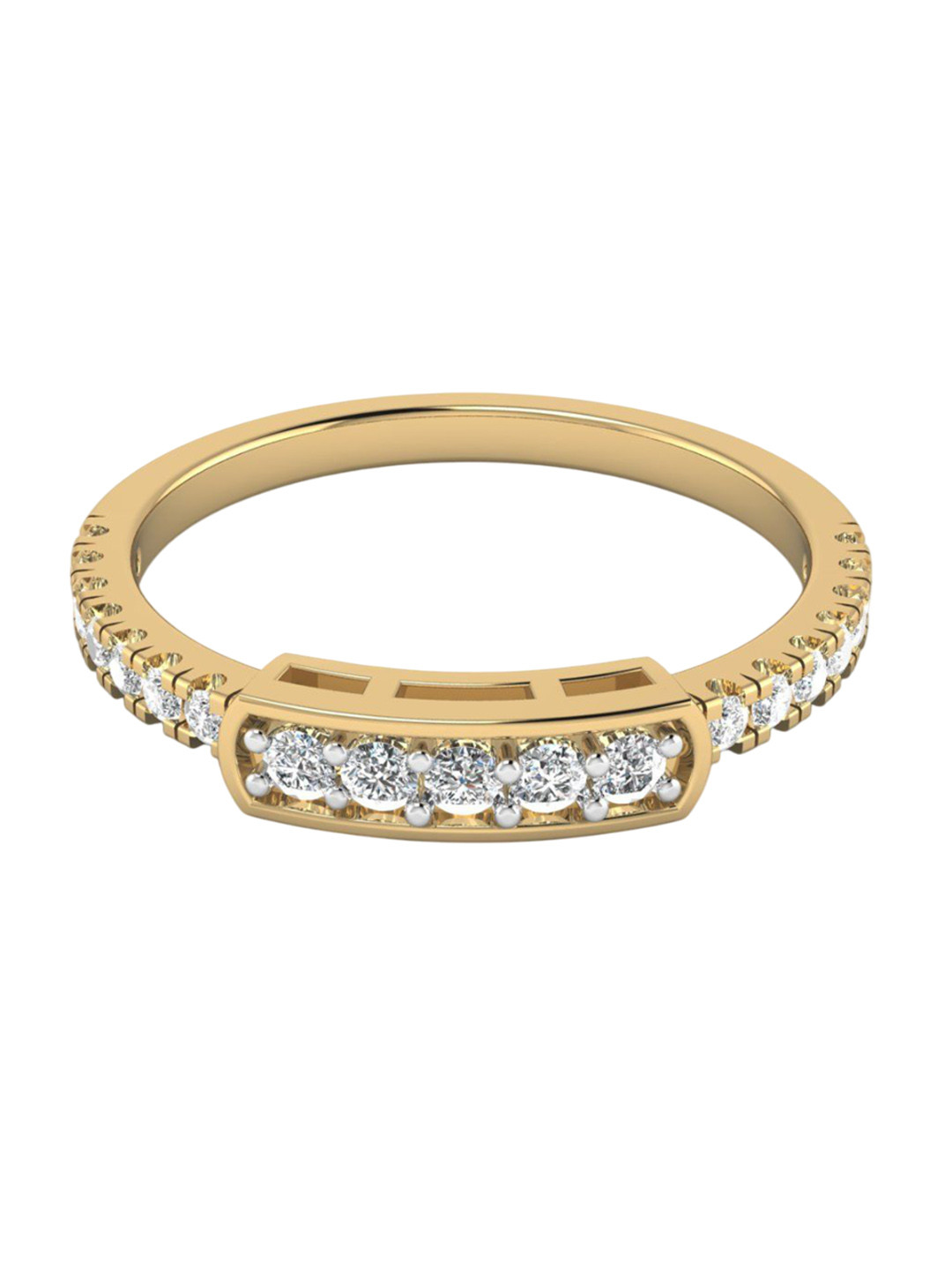 SHINE ETERNAL Women 14KT Lab Grown Diamond Radiant Grace Ring - 1.4 gm