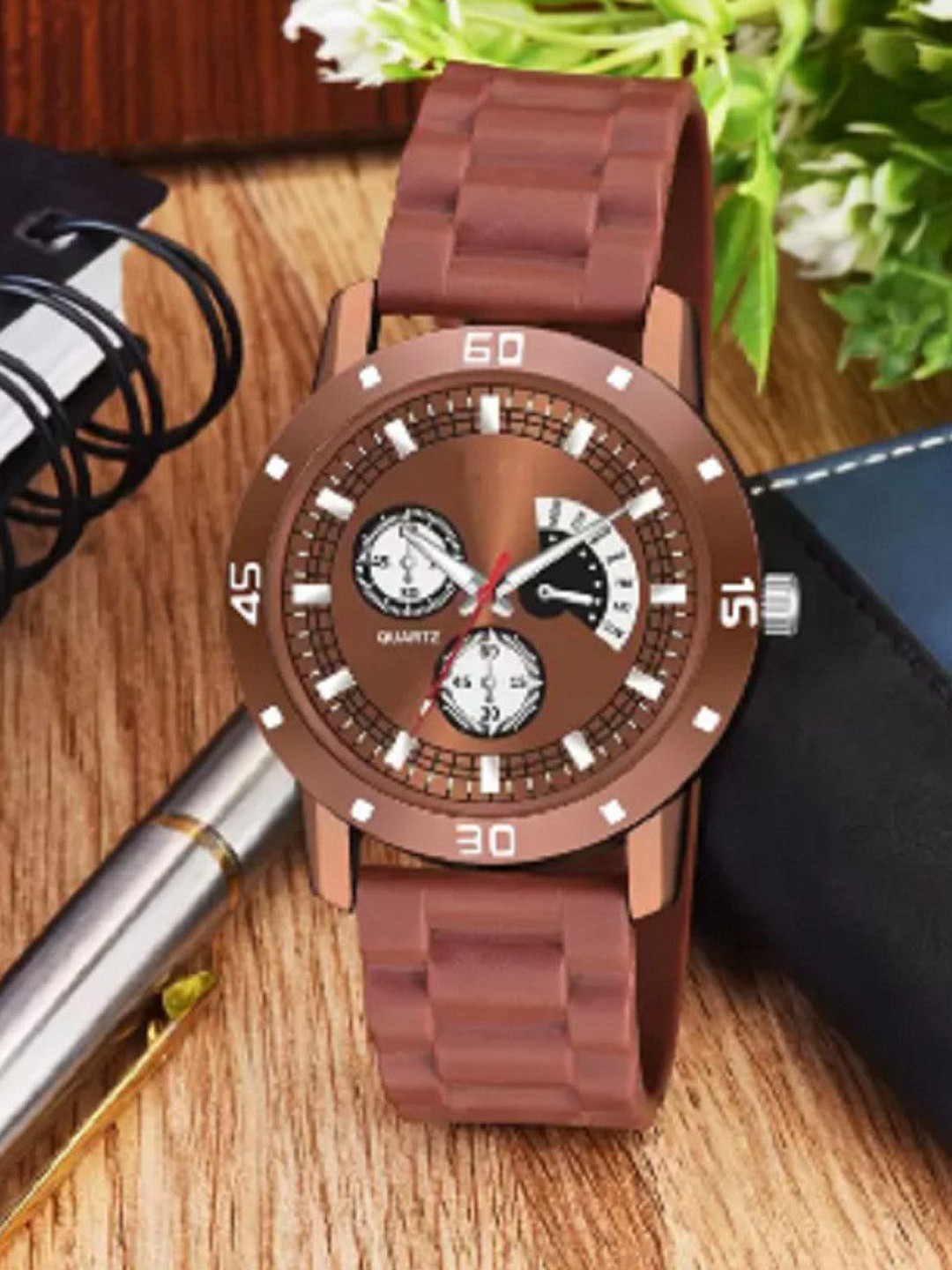 Miss Perfect Men Textured Dial & Straps Analogue Watch AC144