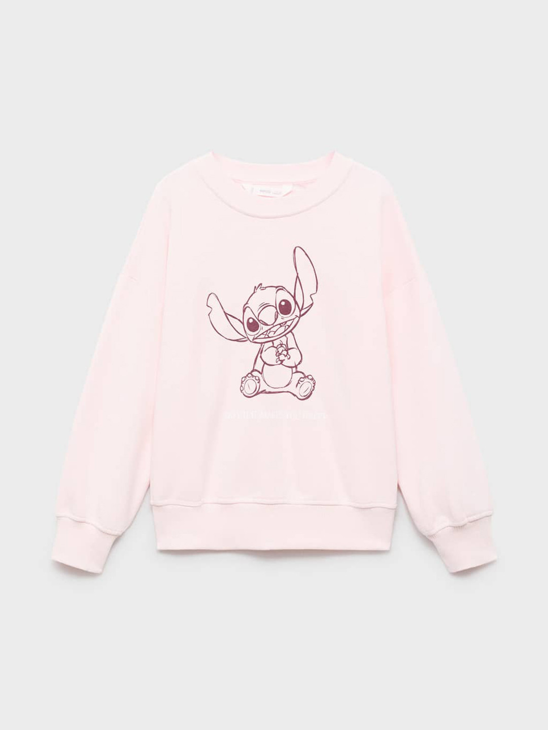 Mango Kids Girls Stitch Printed Pure Cotton Sweatshirt