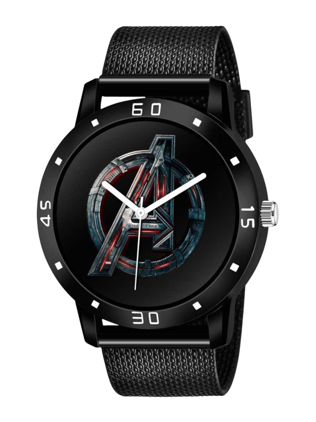 Miss Perfect Men Avenger Logo Printed Dial & Straps Analogue Watch JK438