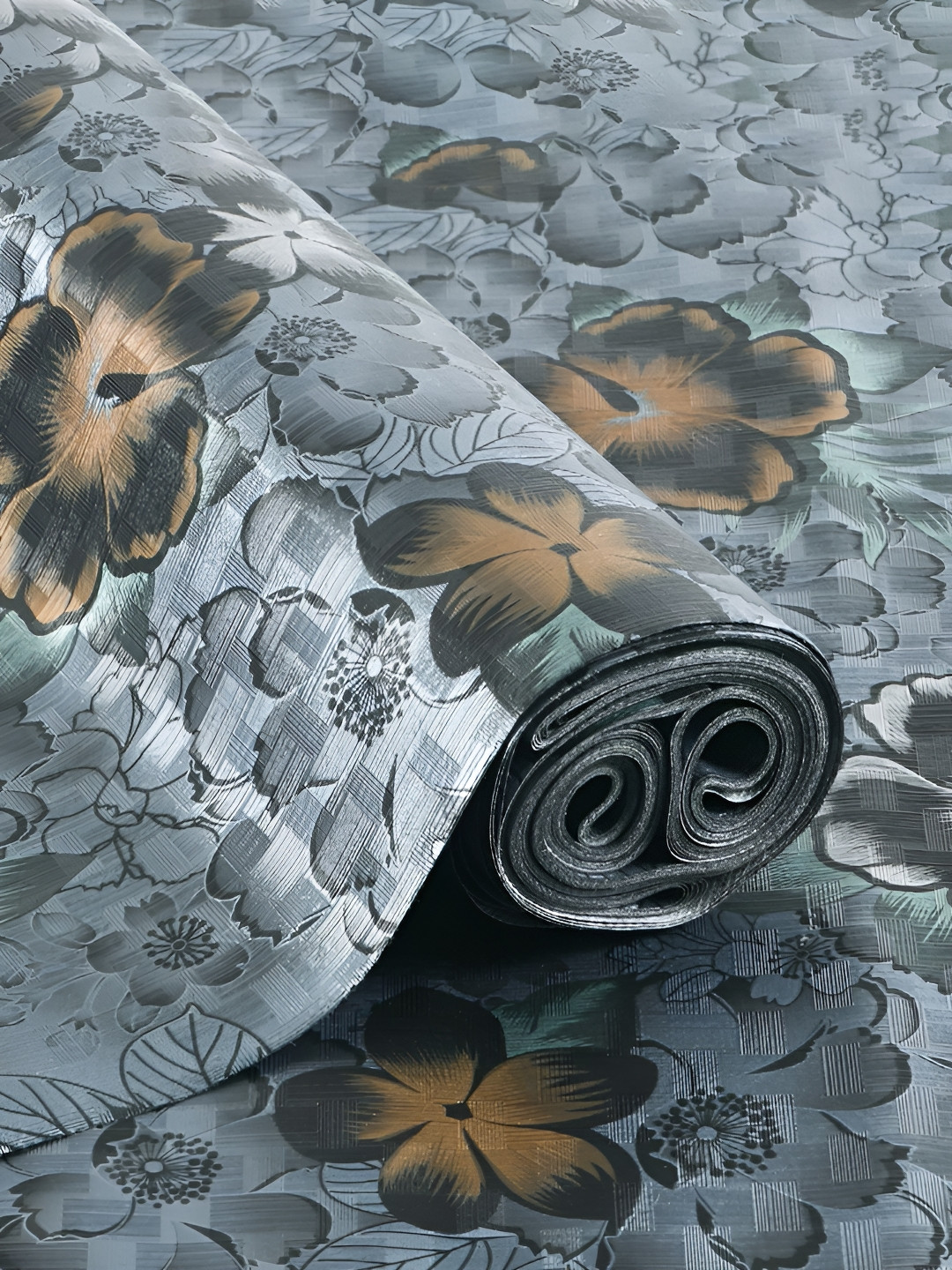 Aura Black & Grey Anti Slip Roll for Kitchen Shelves