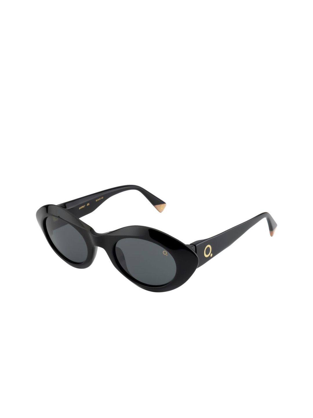 Etnia Barcelona Women Black Lens & Black Oval Sunglasses With 100% UV Protection