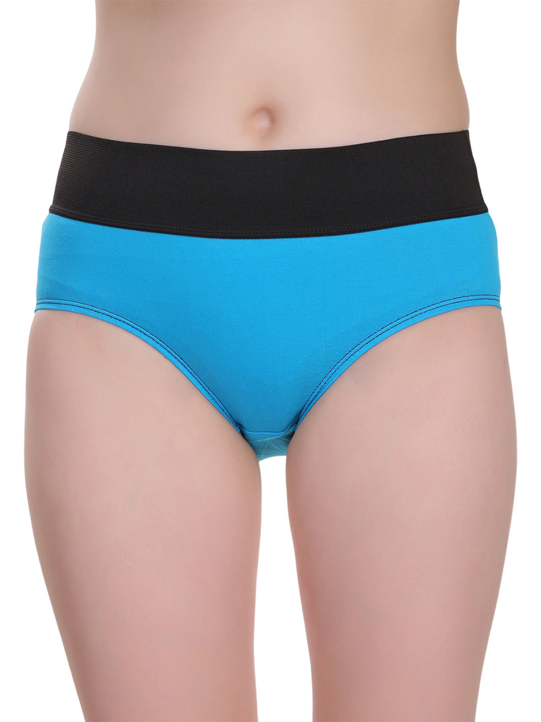 SELFCARE Womens Ultra-Soft Cotton Blend Solid High Rise Hipster Panty
