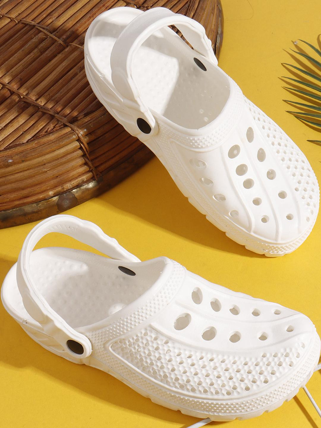 BOOTCO Men White Rubber Comfort Sandals