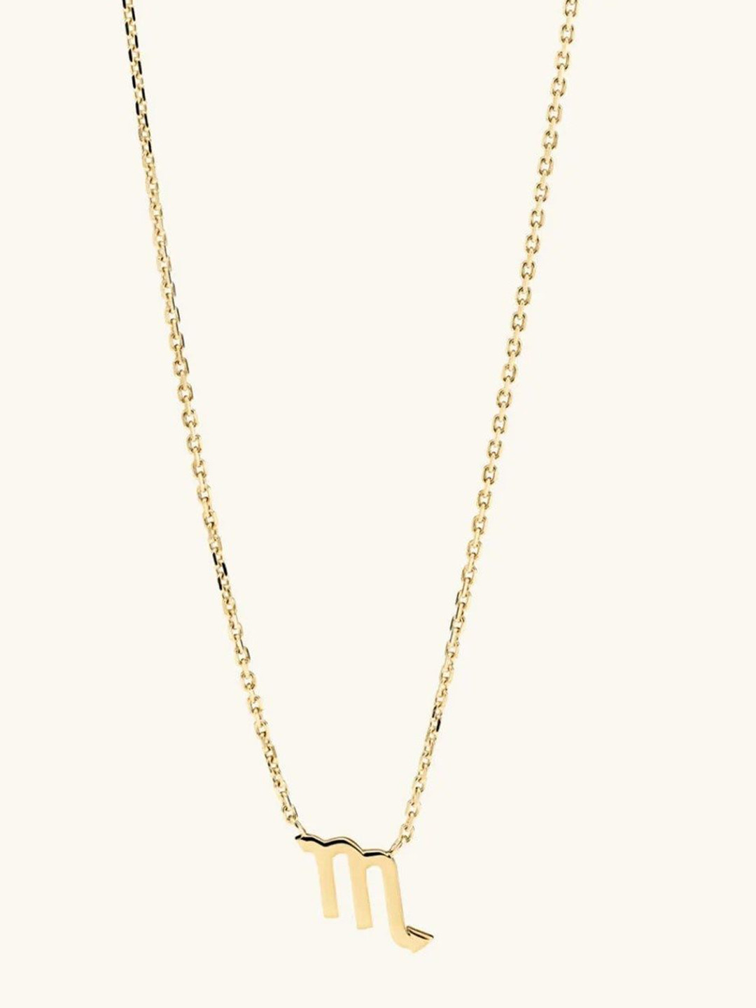 WOOYOU 925 Sterling Silver Gold-Plated Zodiac Scorpio Pendant With Chain