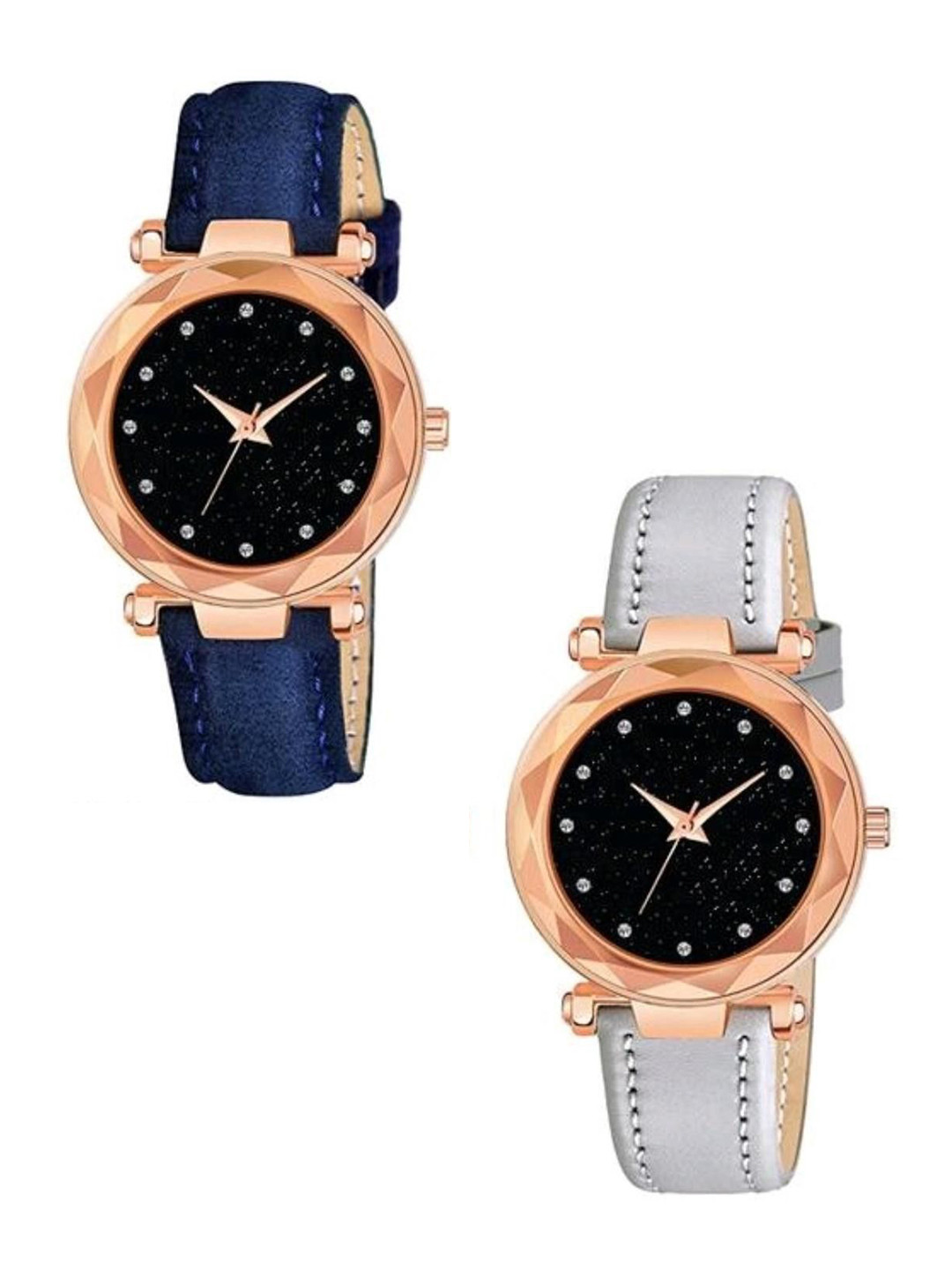 Miss Perfect Women Embellished Dial & Leather Straps Analogue Watch Cvv360