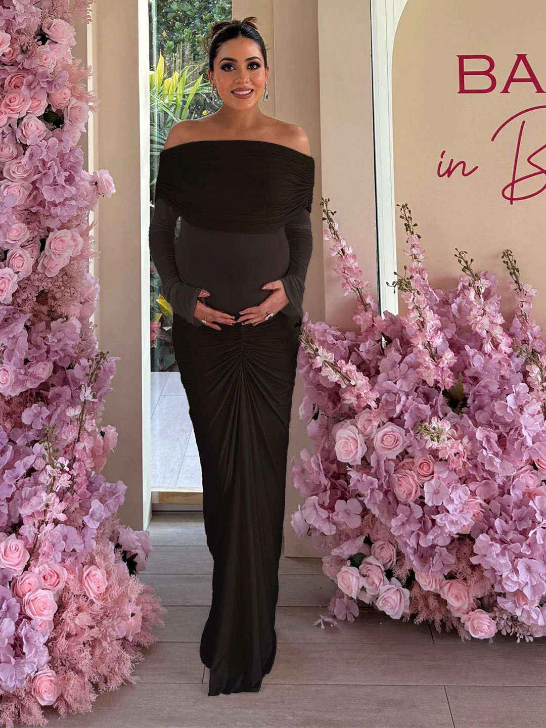 Miss Mosa By Akanksha  Saya Luxe Bodycon Maxi Dress