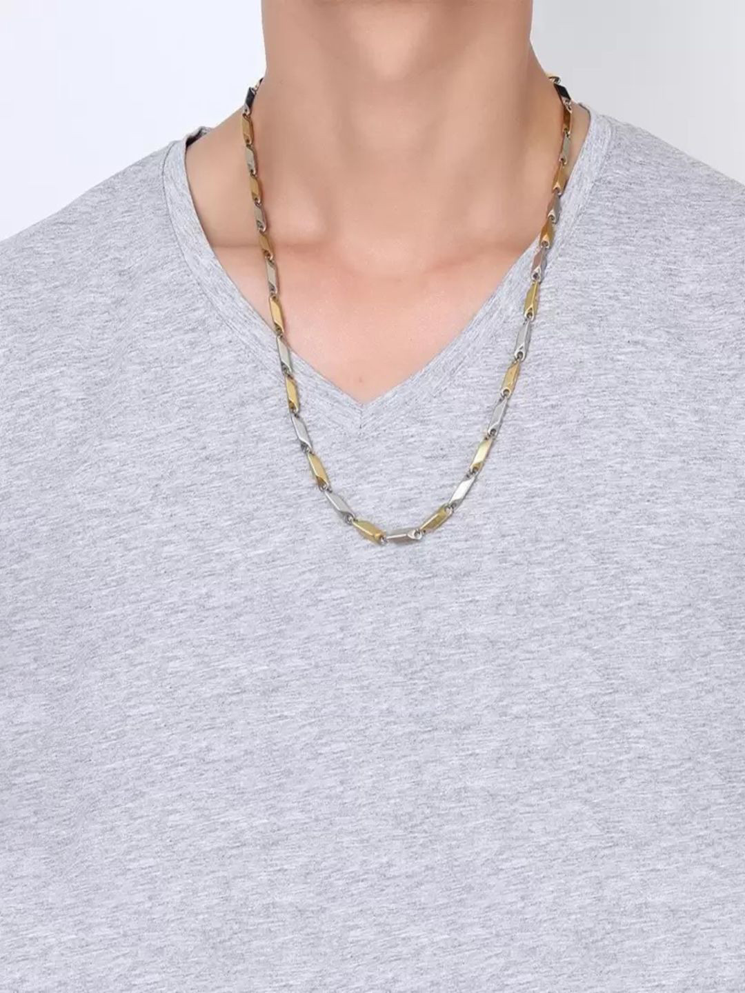 Tustrion Unisex Stainless Steel Gold-Plated Minimal Chain