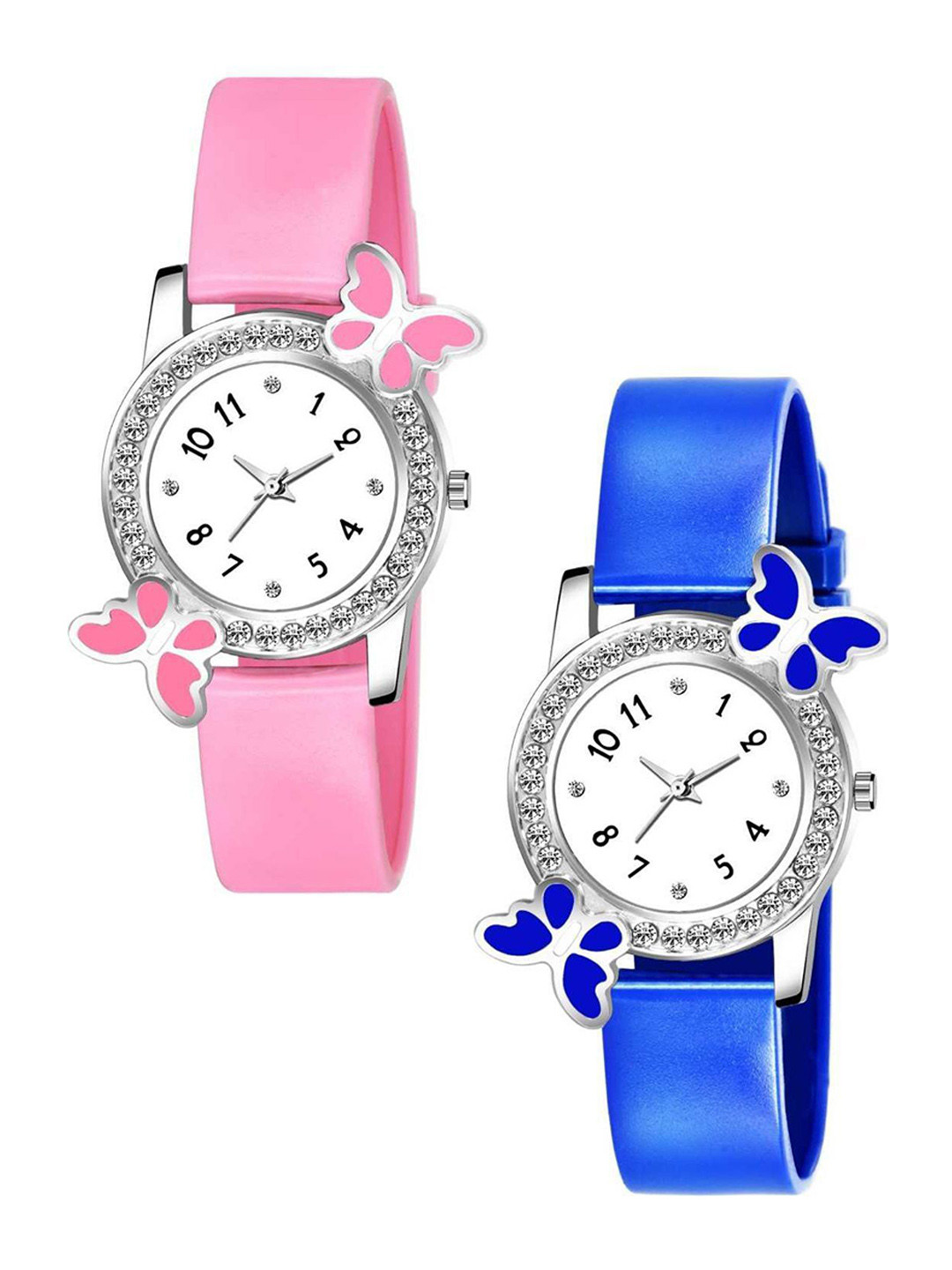 Miss Perfect Women Pack Of 2 Embellished Dial Analogue Watch FA271