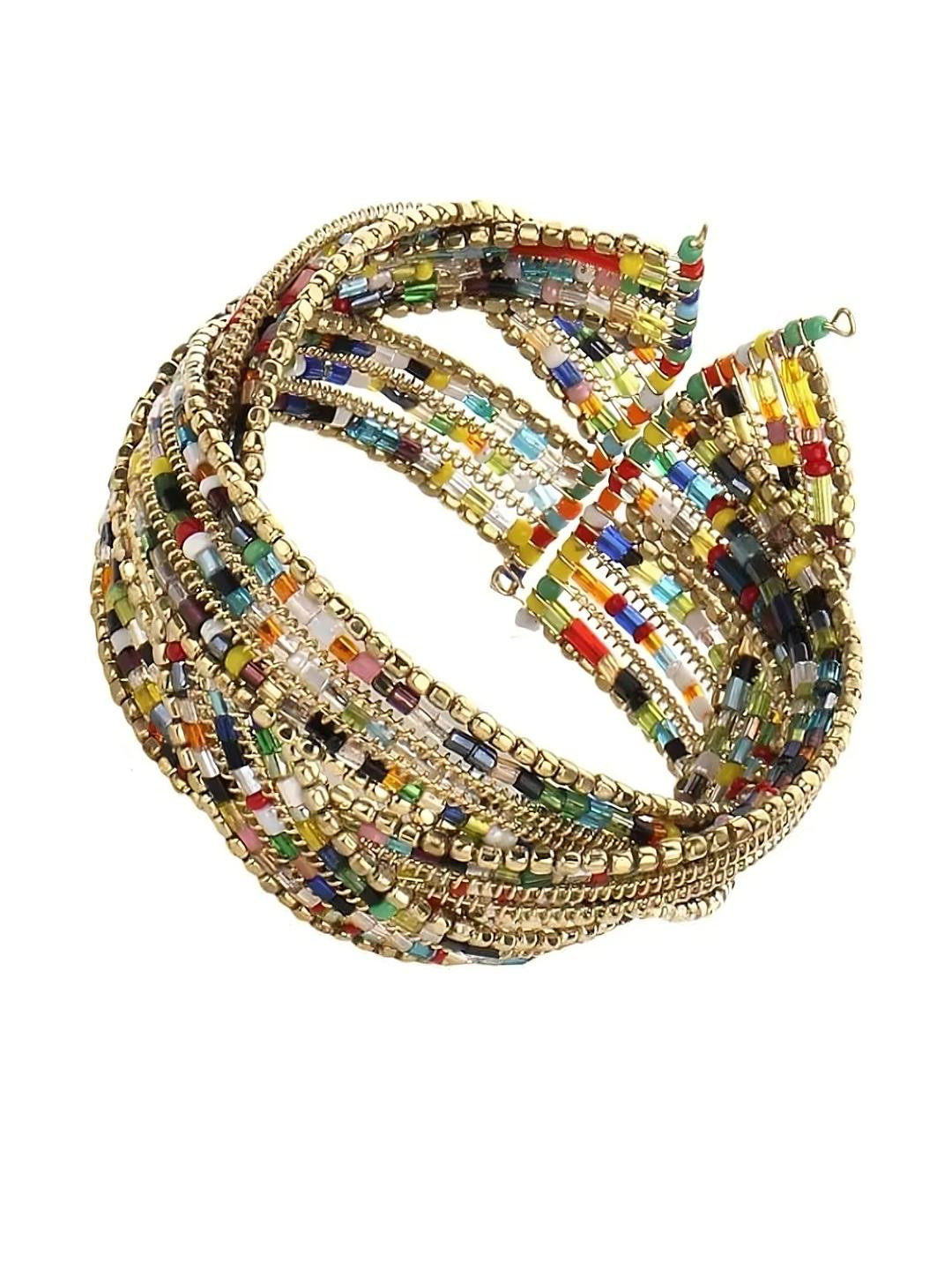 Grace Collections Red Metal Bracelet