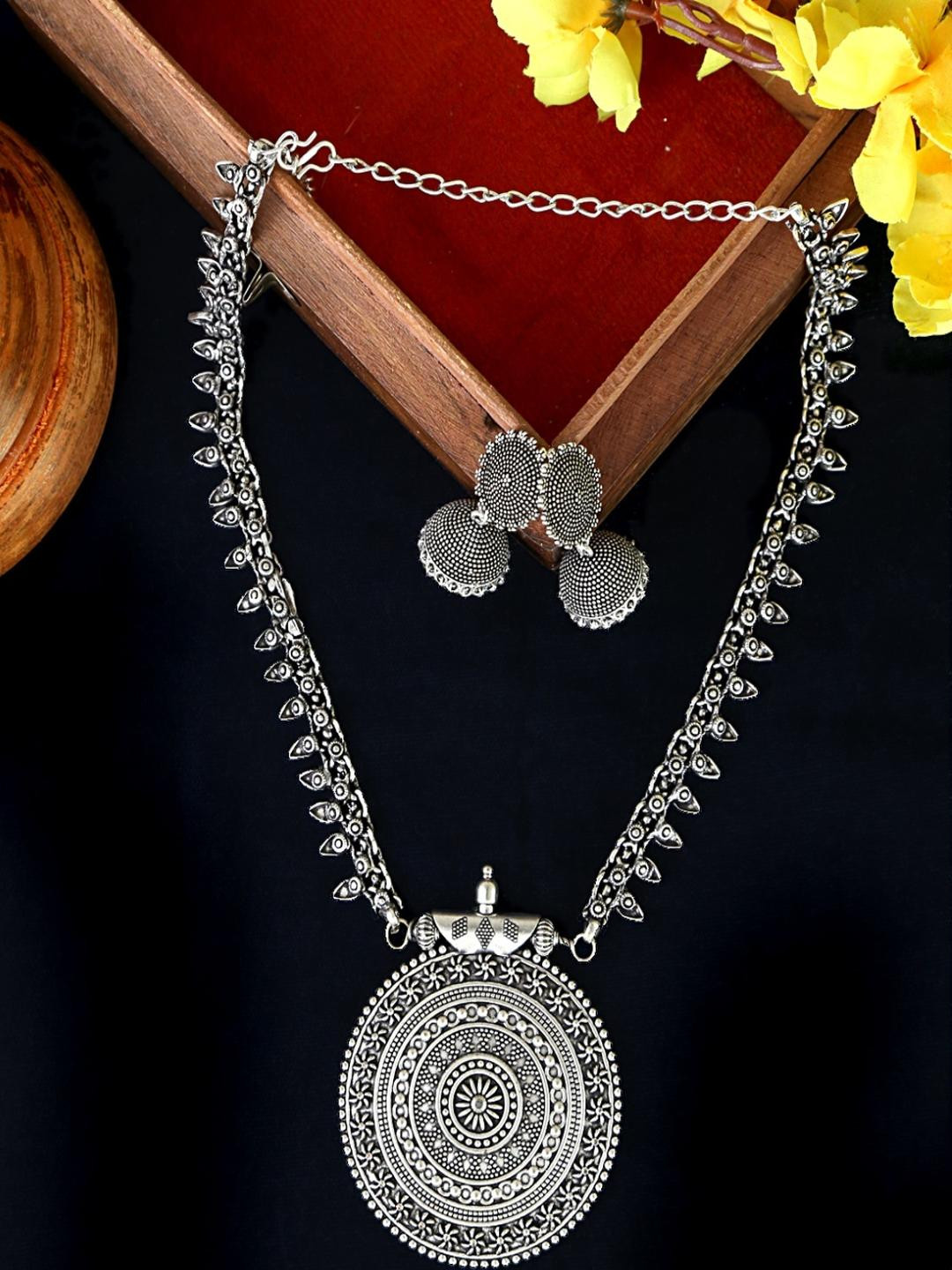 Joy of Jewels White Brass American Diamond Jewellery Set