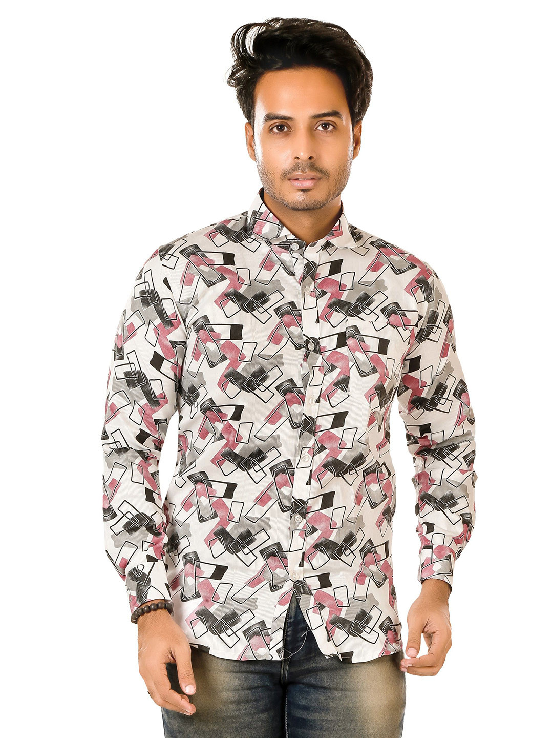 LUXURY BY LAMIS Men Standard Slim Fit Conversational Printed Cotton Casual Shirt