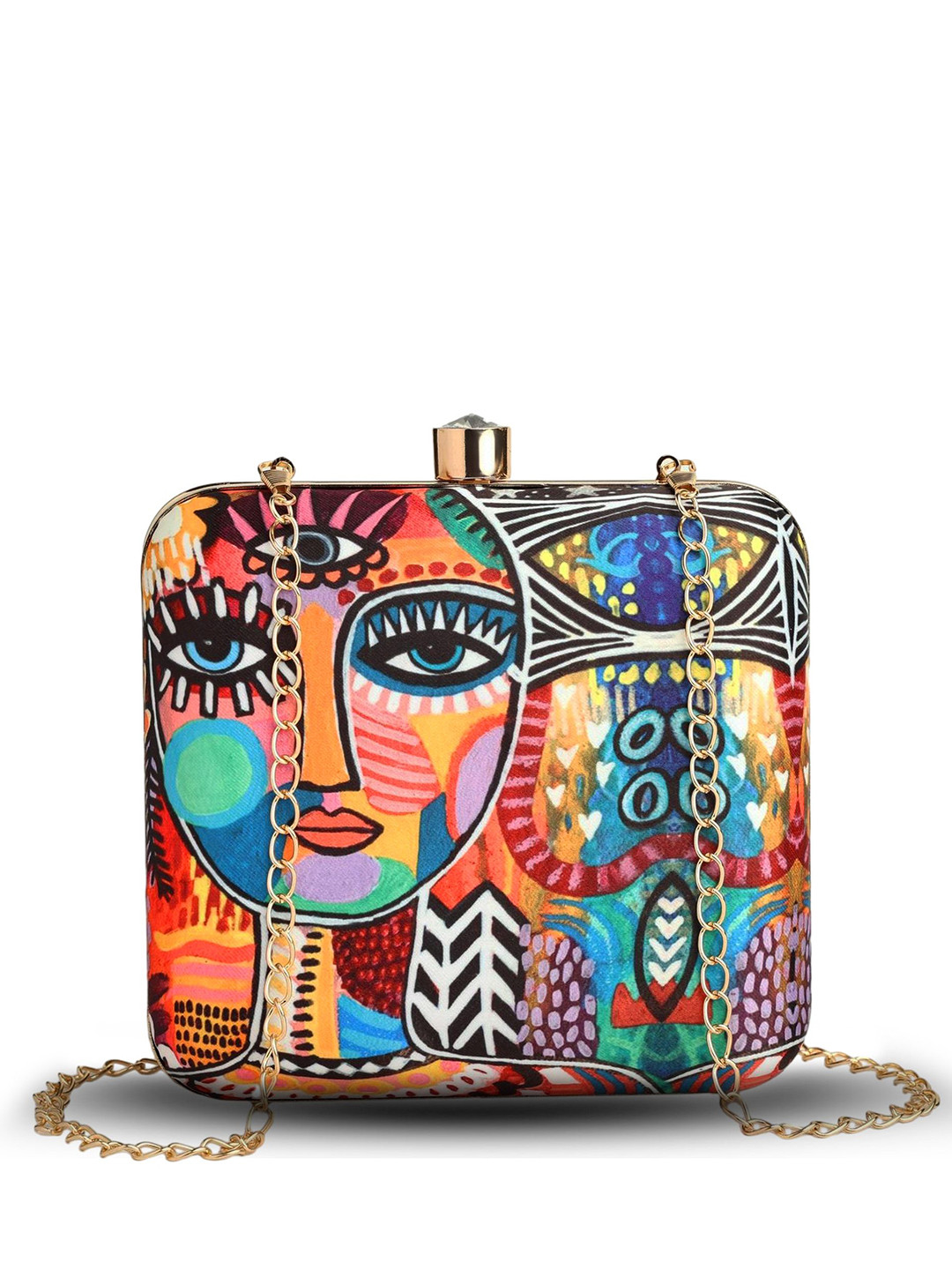 MYBWO Jungle Rani Tribal Art Printed Box Clutch