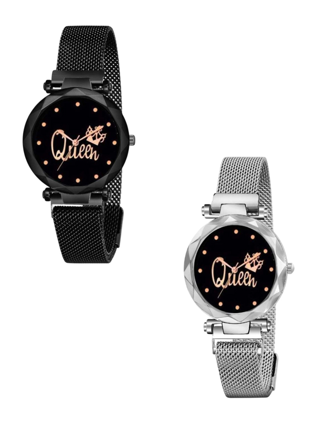 Miss Perfect Women Pack Of 2 Dial & Bracelet Style Straps Analogue Watches jk2420