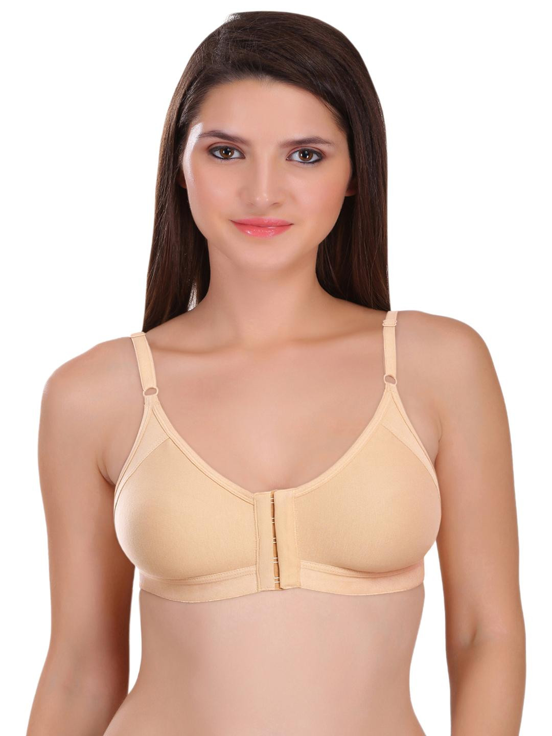 FEATHER LINE Beige Full Coverage Solid Bra
