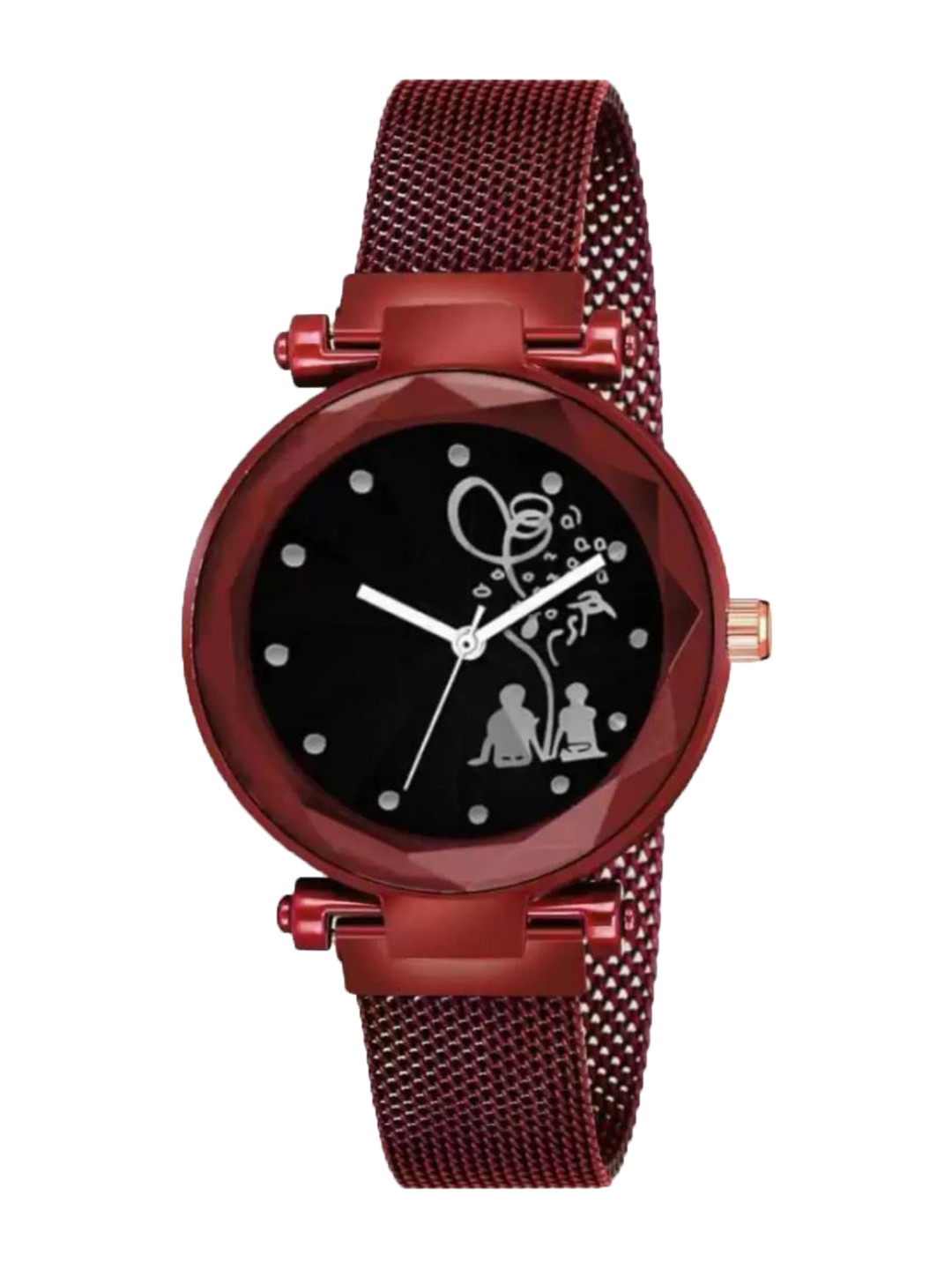 Miss Perfect Women Embellished Dial & Bracelet Style Straps Analogue Watch YP330